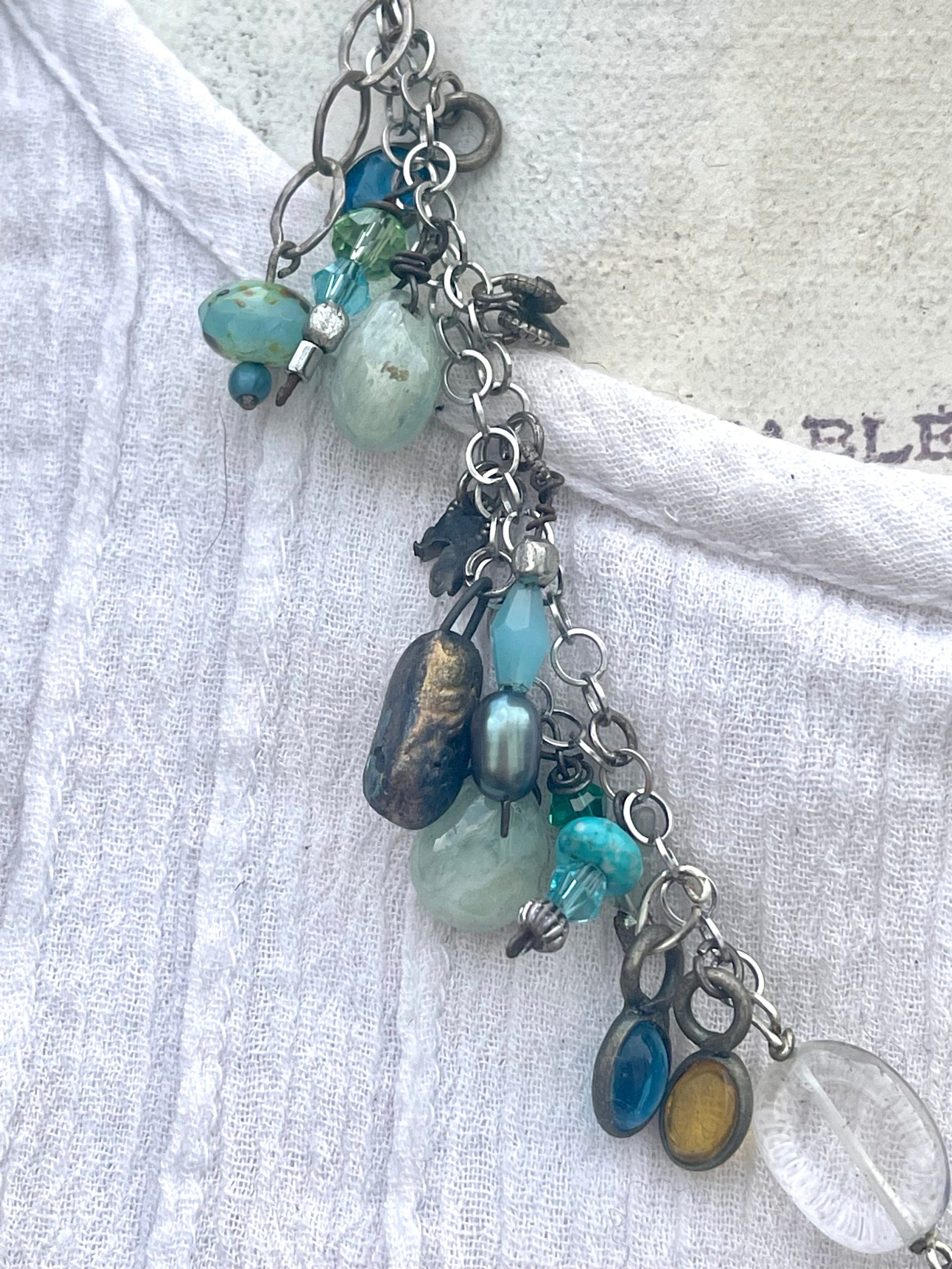 Handmade Sterling Silver Tribal Necklace: Amethyst, Turquoise, Garnet, Ruby - Image 8