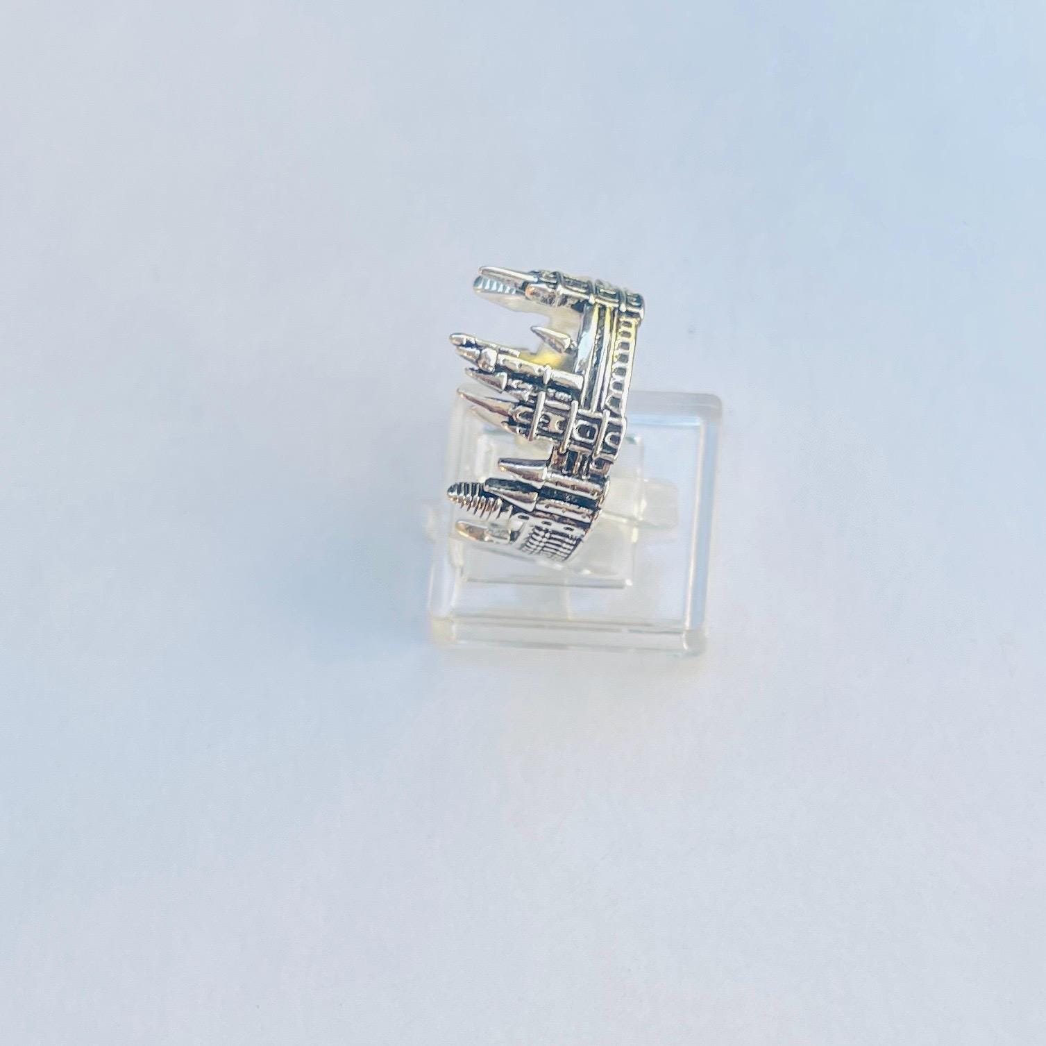 Gothic Silver Castle Ring: Fairytale City Skyline - Image 8