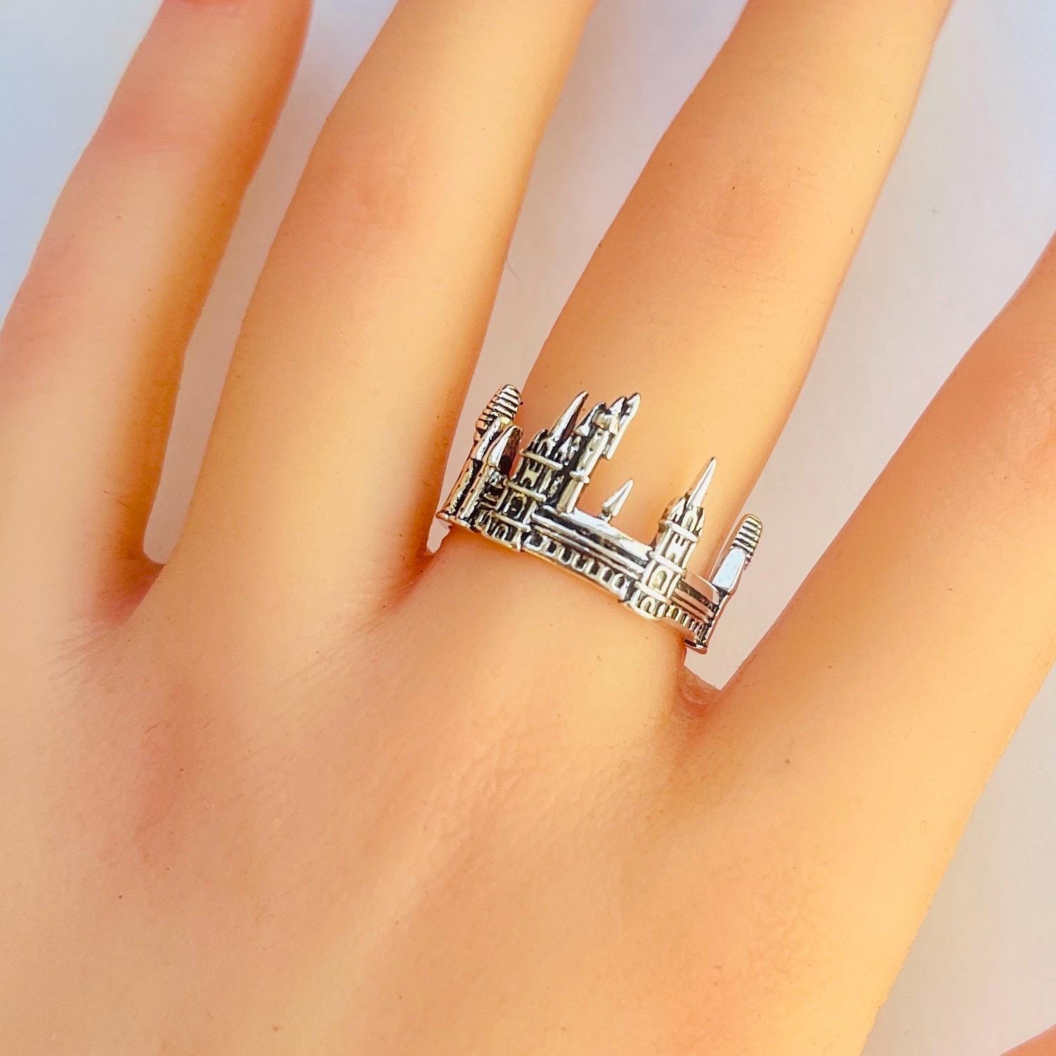 Gothic Silver Castle Ring: Fairytale City Skyline - Image 7