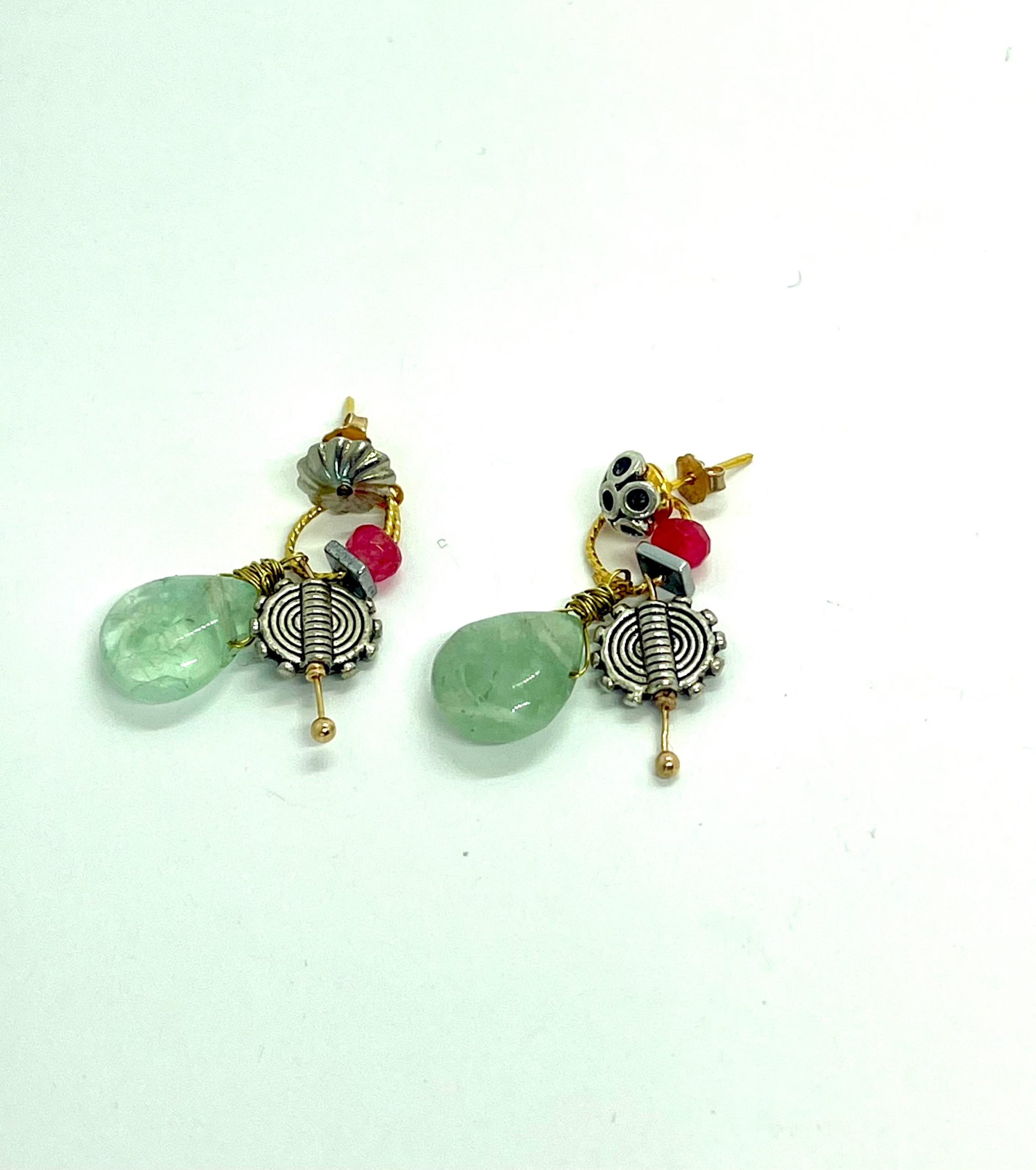 Aquamarine Teardrop Earrings: Boho Gemstone Silver Drop Earrings - Image 5