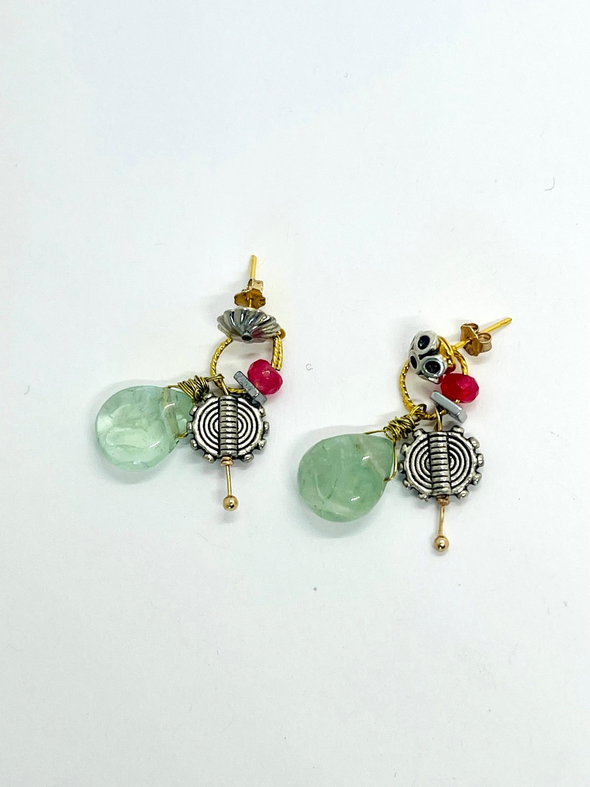 Aquamarine Teardrop Earrings: Boho Gemstone Silver Drop Earrings - Image 7