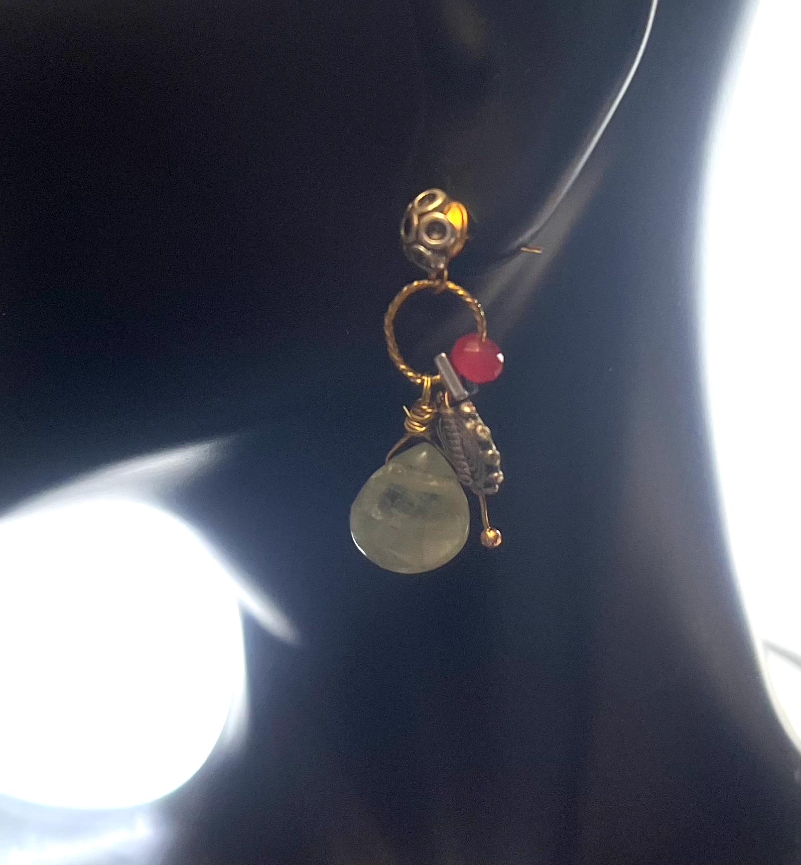 Aquamarine Teardrop Earrings: Boho Gemstone Silver Drop Earrings - Image 8