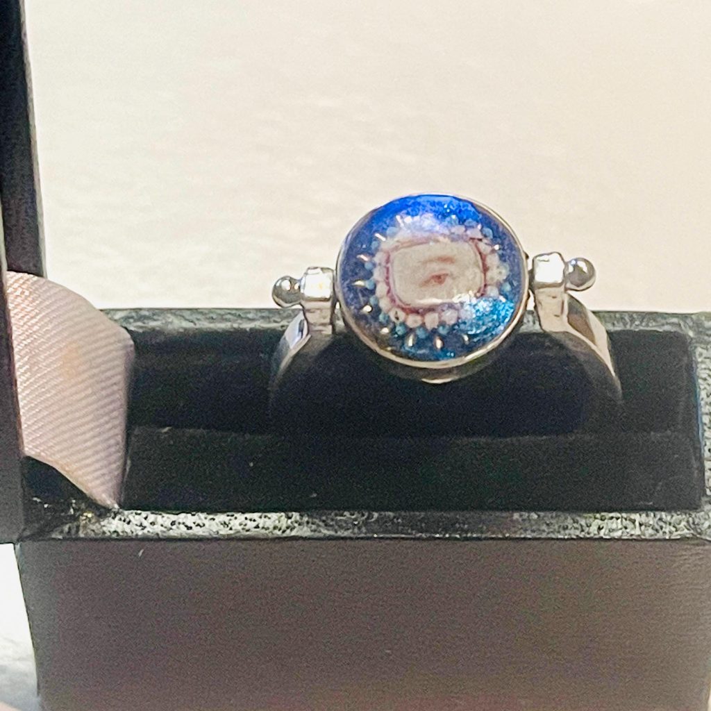 Victorian Lovers Eye Spinner Ring: Gothic Moon & Stars, Double Sided
