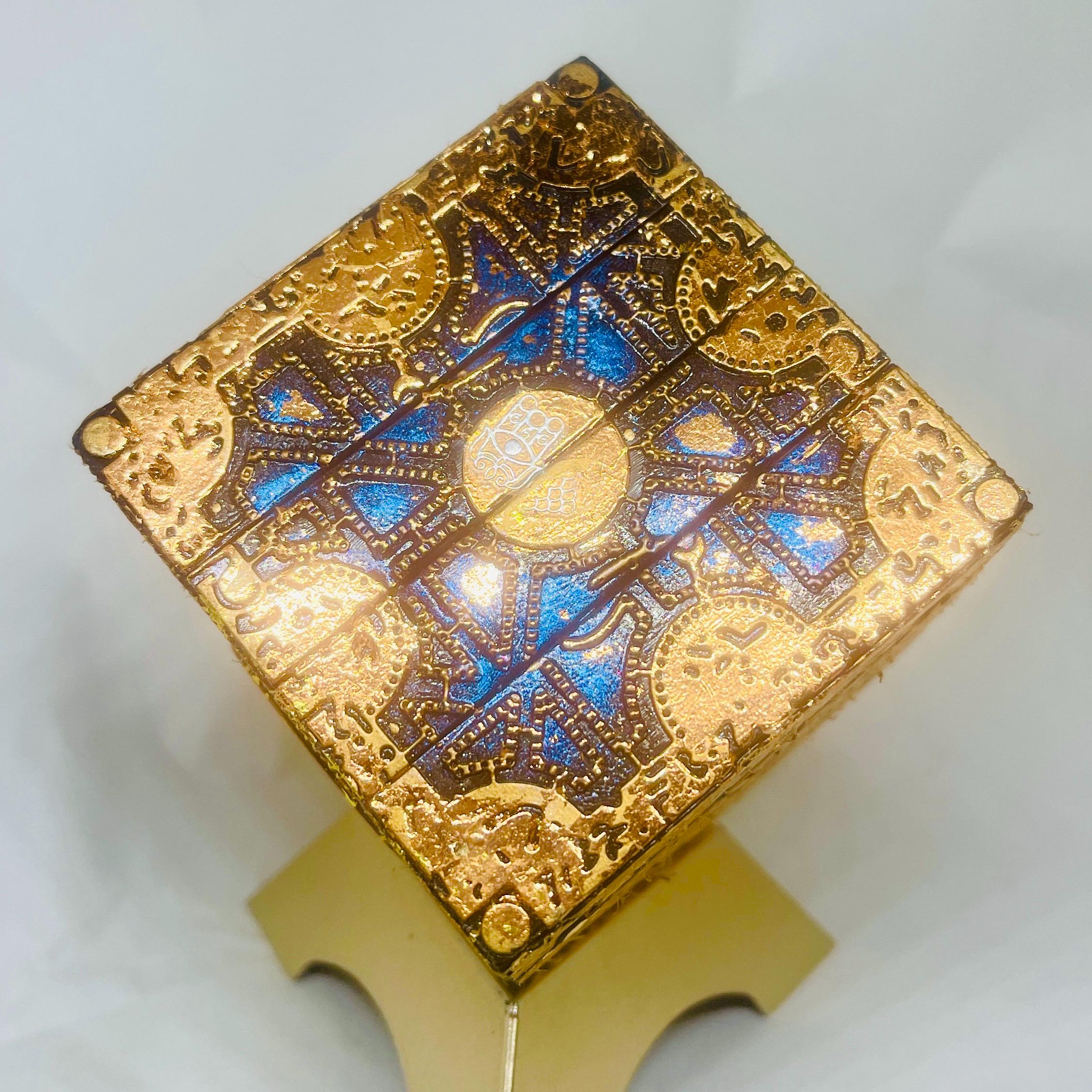 Handmade Hellraiser Puzzle Box: Color-Shift Finish, Special Gift Inside