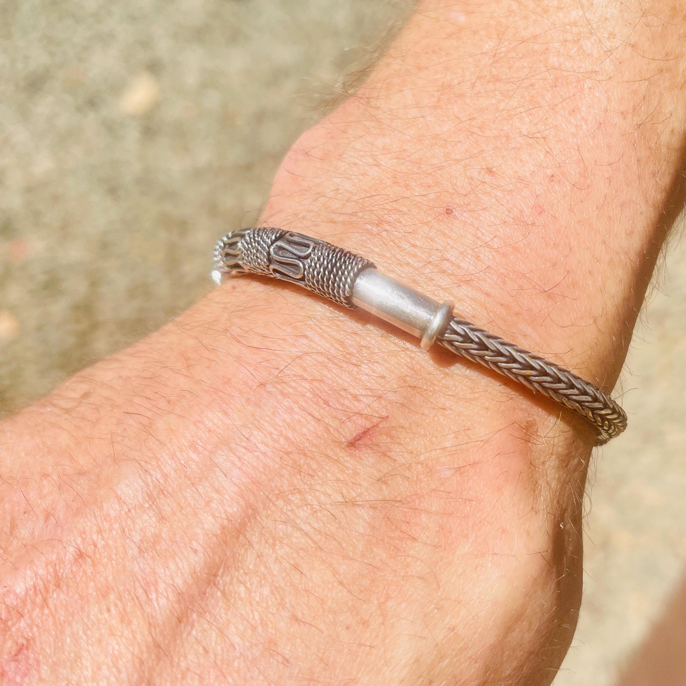 Vintage Balinese Sterling Silver Bracelet - Heavy Solid Chain, 8 Inch - Image 7