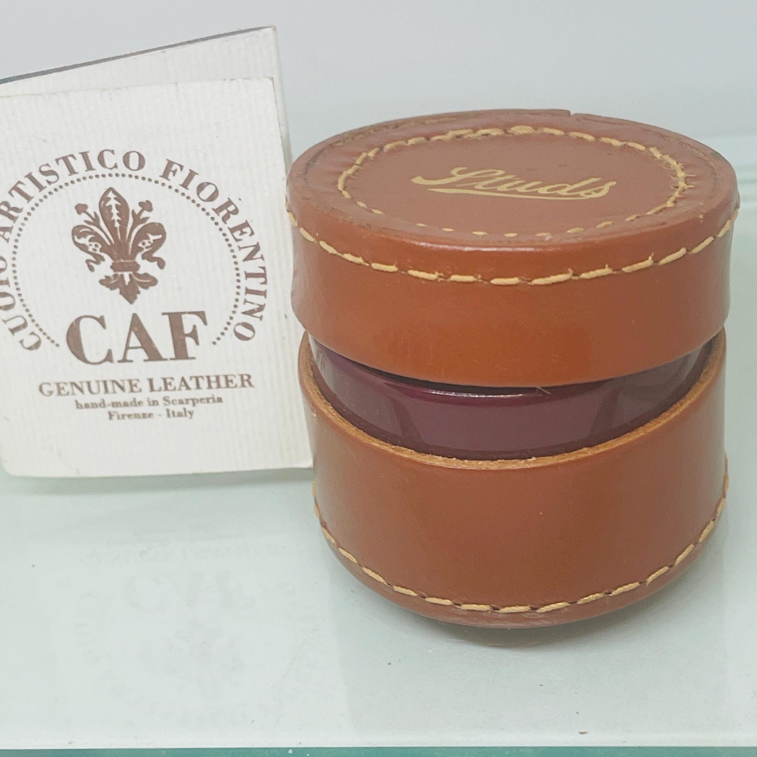 Antique Italian Leather Box: Handmade Vintage Jewelry Keepsake - Image 5