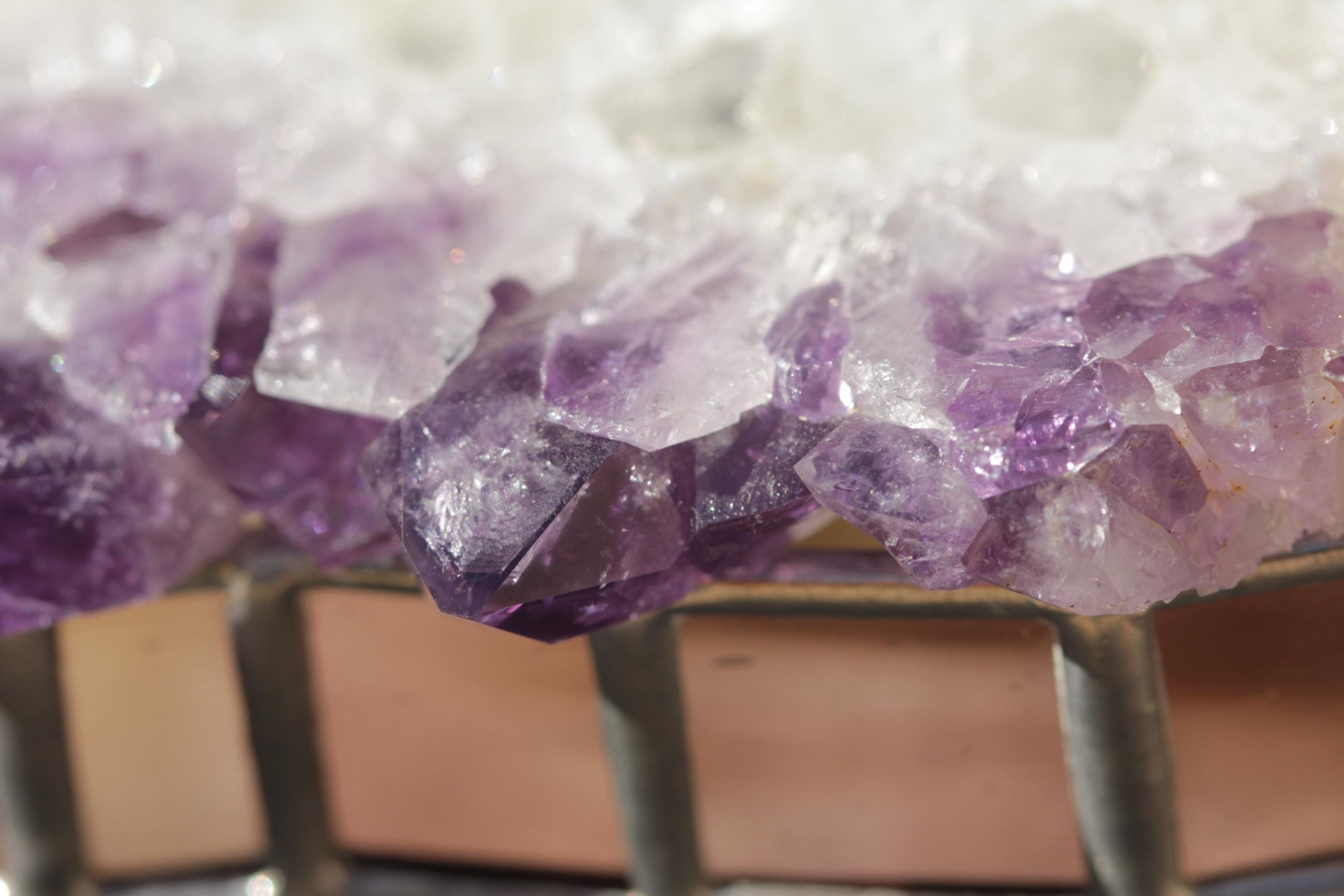 Amethyst Geode Stained Glass Jewelry Box: Handmade Crystal Keepsake - Image 7