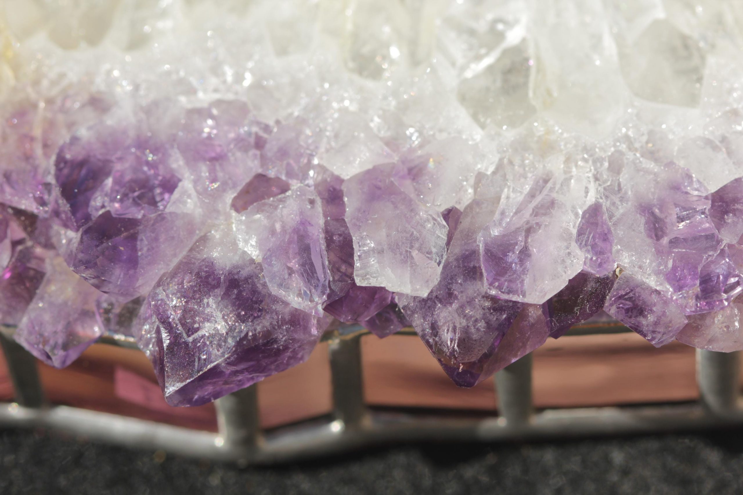 Amethyst Geode Stained Glass Jewelry Box: Handmade Crystal Keepsake - Image 9