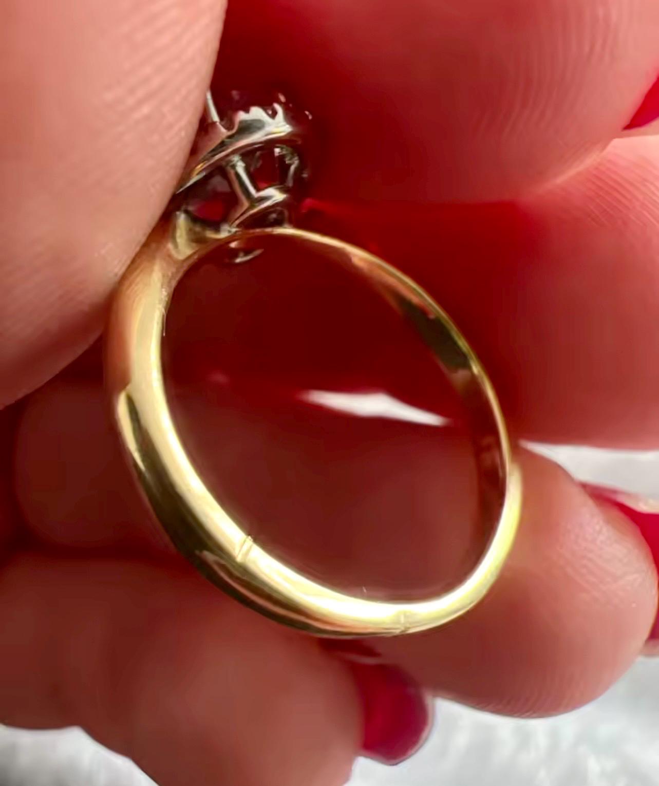 Classic Engagement Ring, Oval, Halo Ring Yellow Gold Vermeil Ring - Image 8
