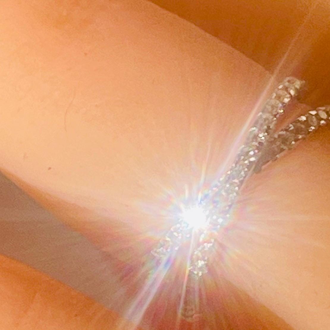 Vintage Diamond Engagement Ring: X Sterling Silver, Size 5 - Image 5