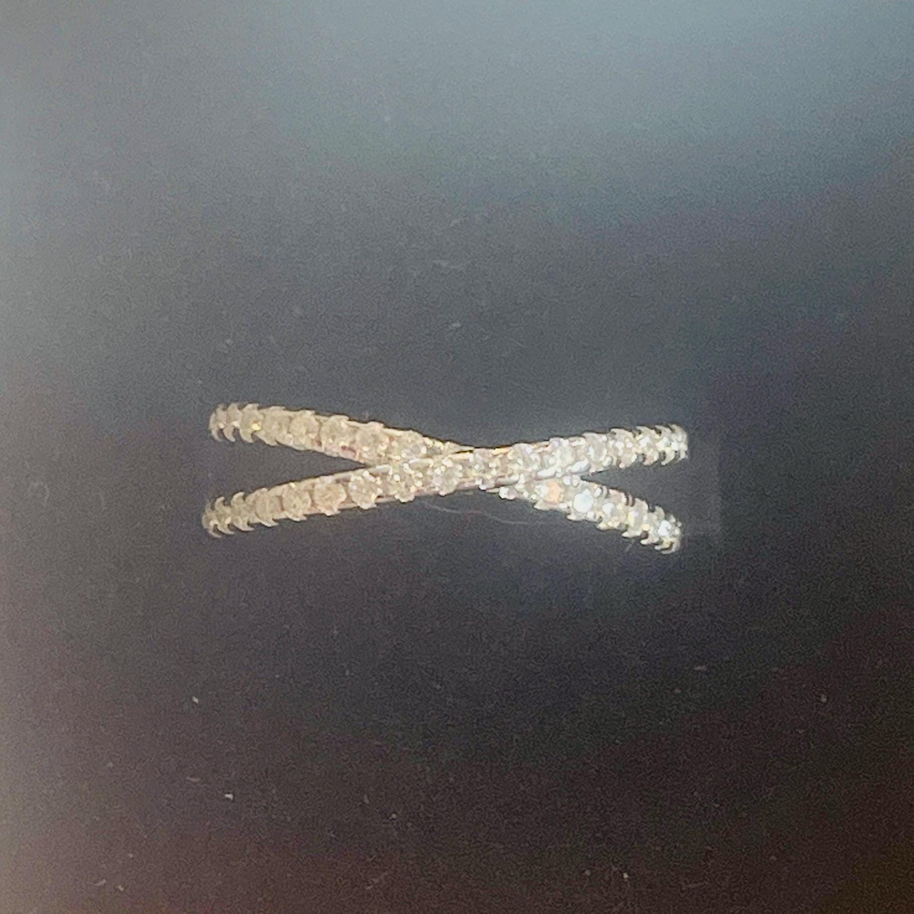 Vintage Diamond Engagement Ring: X Sterling Silver, Size 5 - Image 6