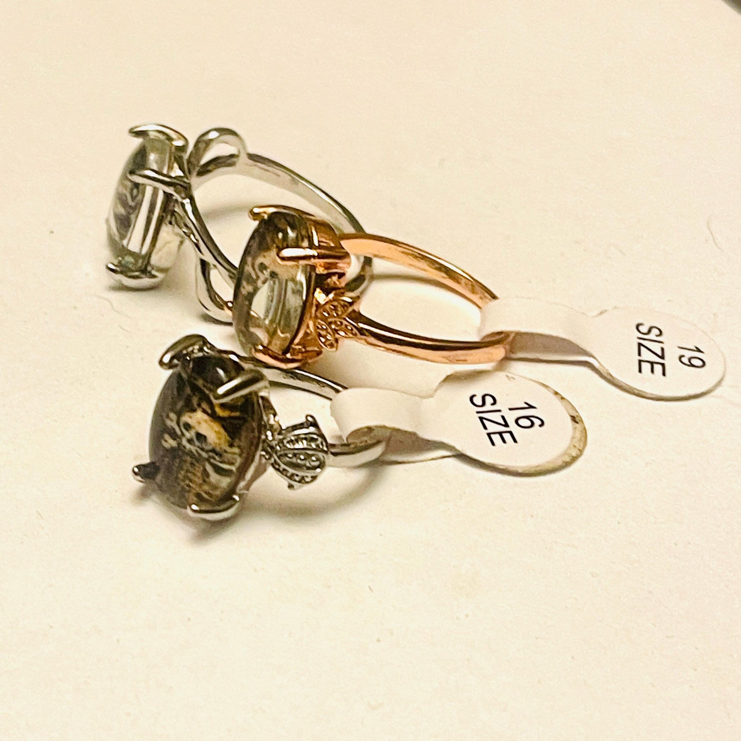 Gothic Memento Mori Ring: Silver or Gold filled Stuart Crystal Momento Mori Rings - Image 10