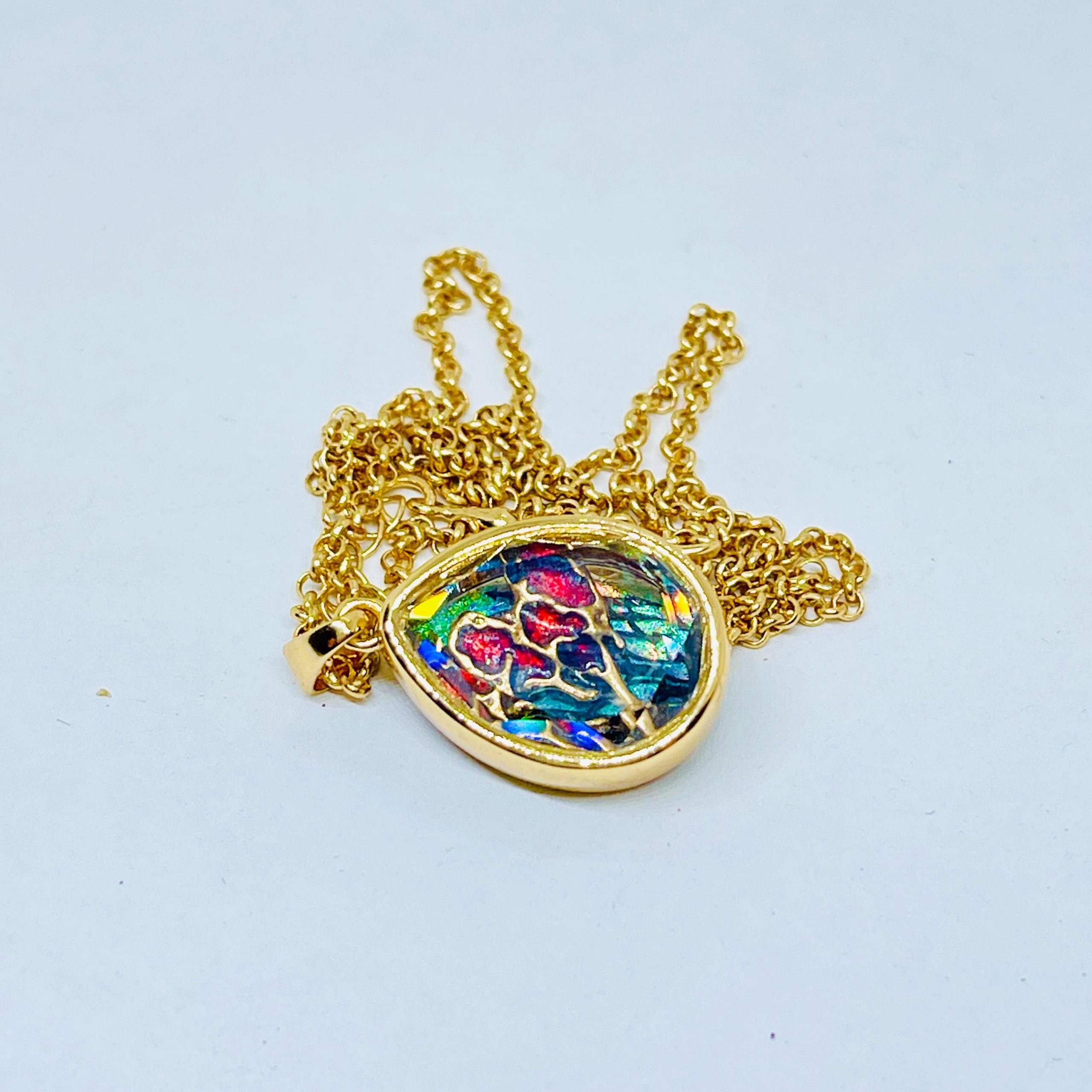 Memento Mori Gothic castle Necklace: Tiny gold shaker locket Pendant necklace - Image 9