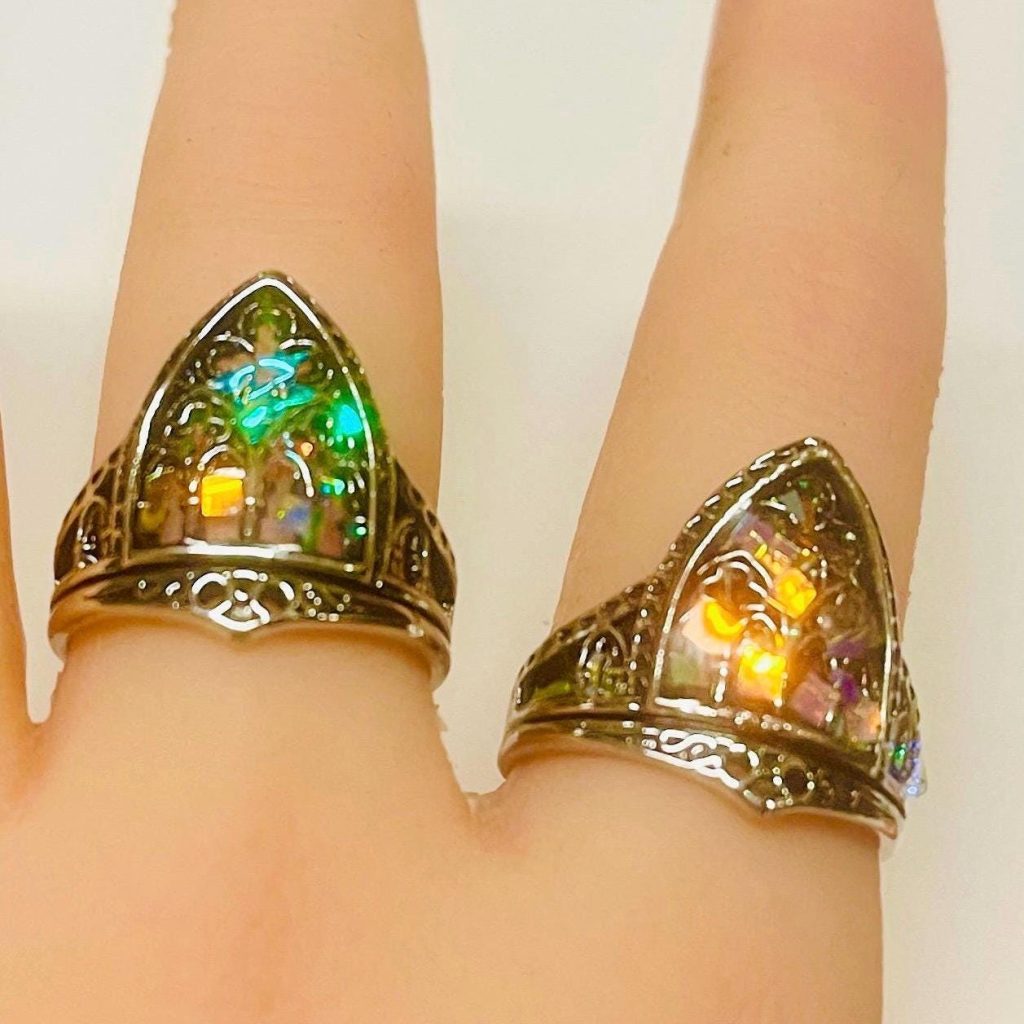 Gothic Stained Glass Window Ring: Arched Cathedral Ring