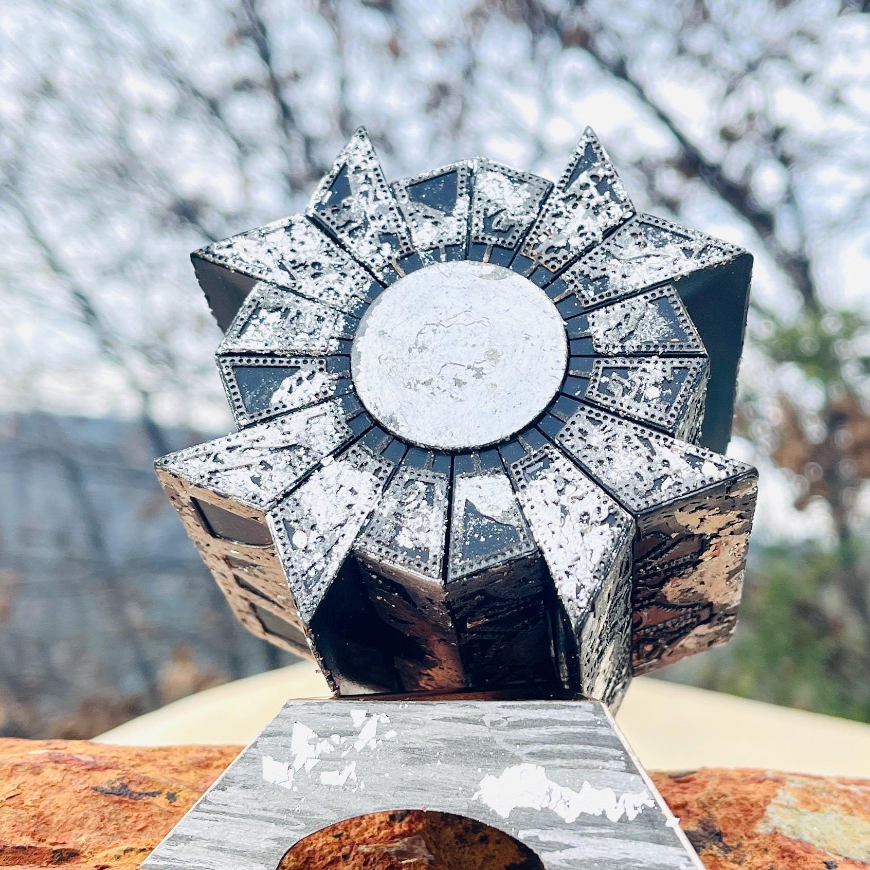 Hellraiser Puzzle Box: New SILVER Handmade Movie Prop Replica with Gift - Image 2