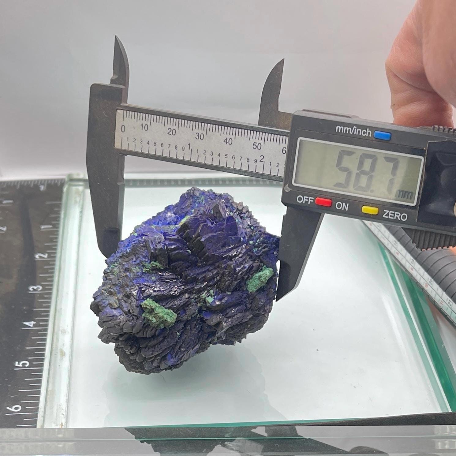 Vintage Azurite Malachite Crystal Rosette – Natural Gemstone Specimen - Image 6