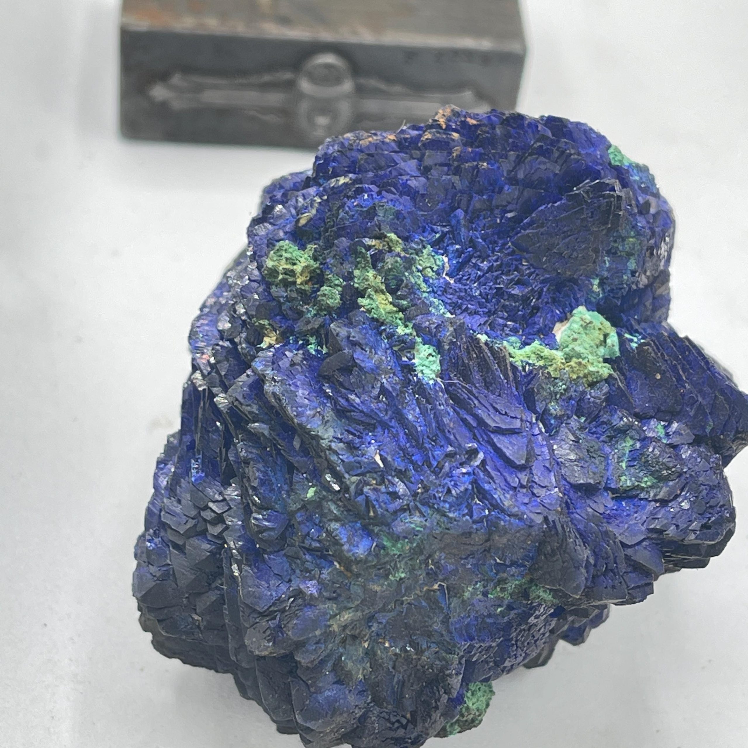 Vintage Azurite Malachite Crystal Rosette – Natural Gemstone Specimen - Image 8