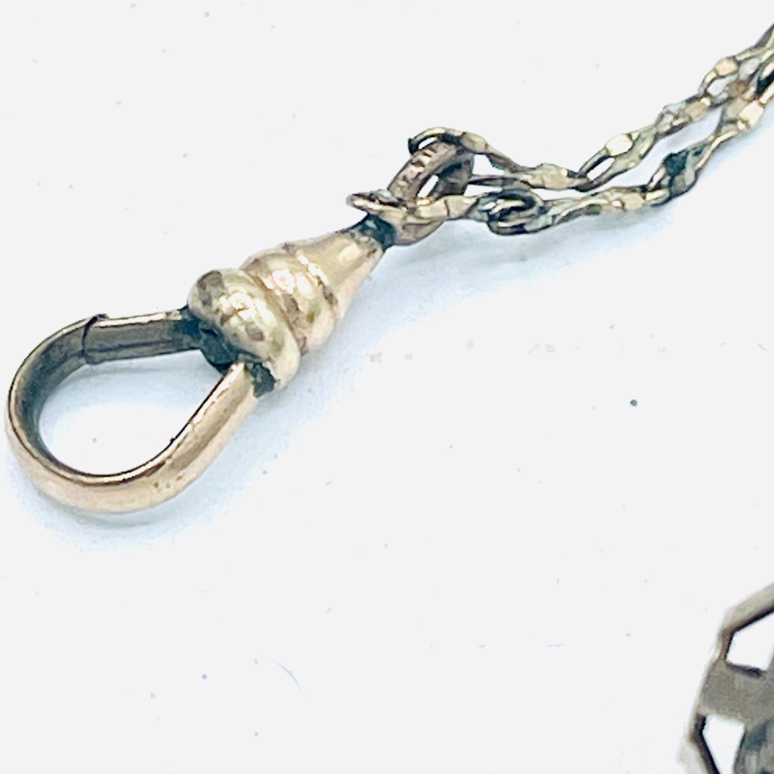 Victorian Ruby slide Orb watch fob Necklace - 14k Long Yellow Gold Chain - Image 10