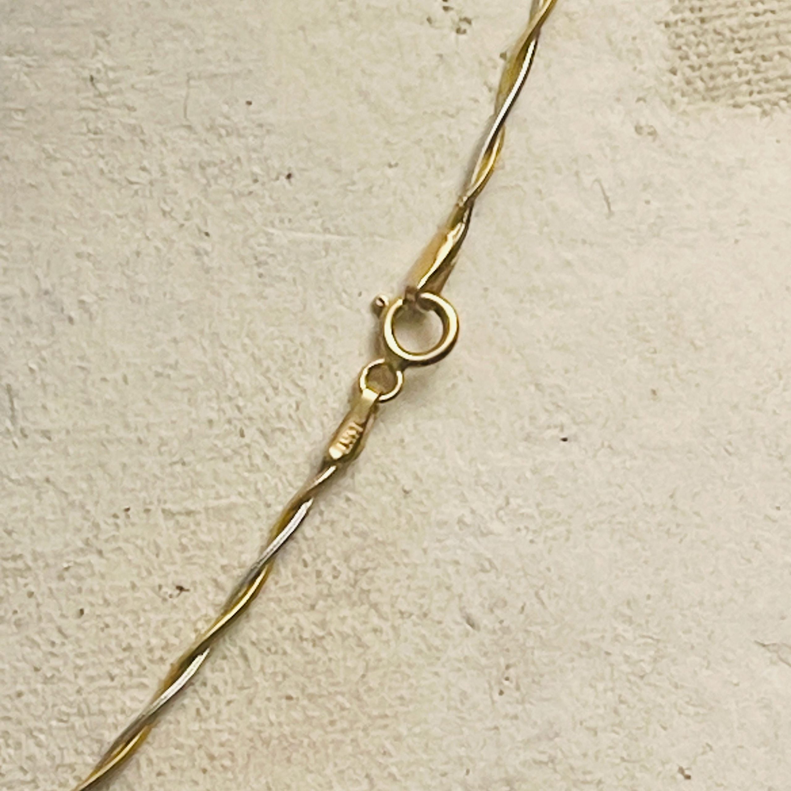14k Yellow Gold Diamond J Necklace -Vintage Jewelry - Image 7