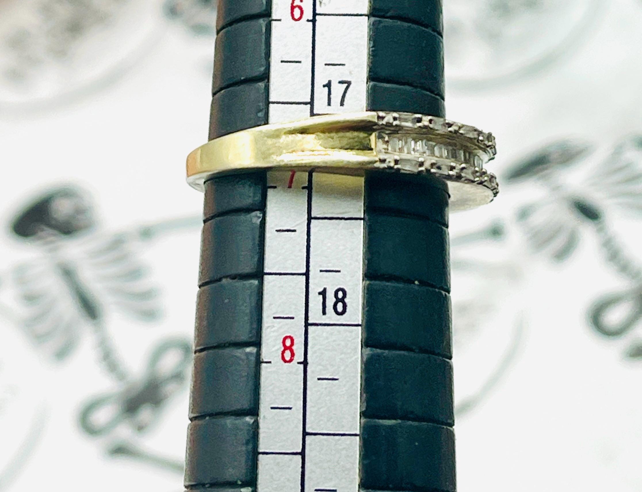 Wedding Band White Diamond Ring: gold natural diamond Size 7 - Image 9