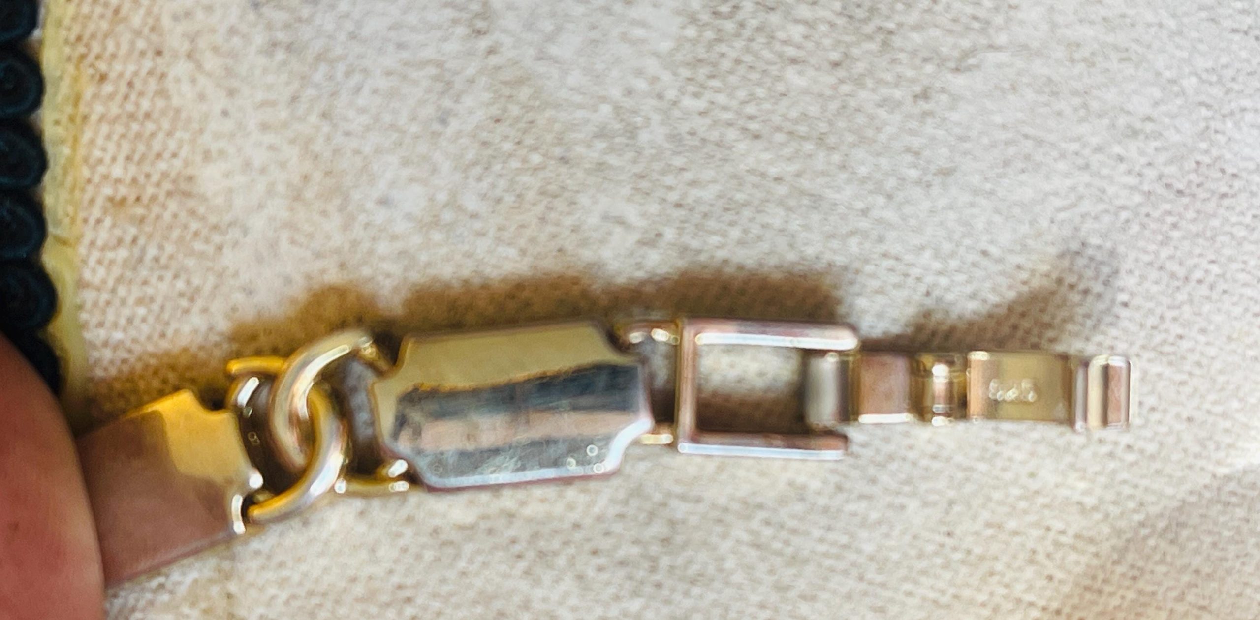 Vintage Sterling Silver & 18K Gold Link Necklace – Collar Choker, Elegant Jewelry - Image 10