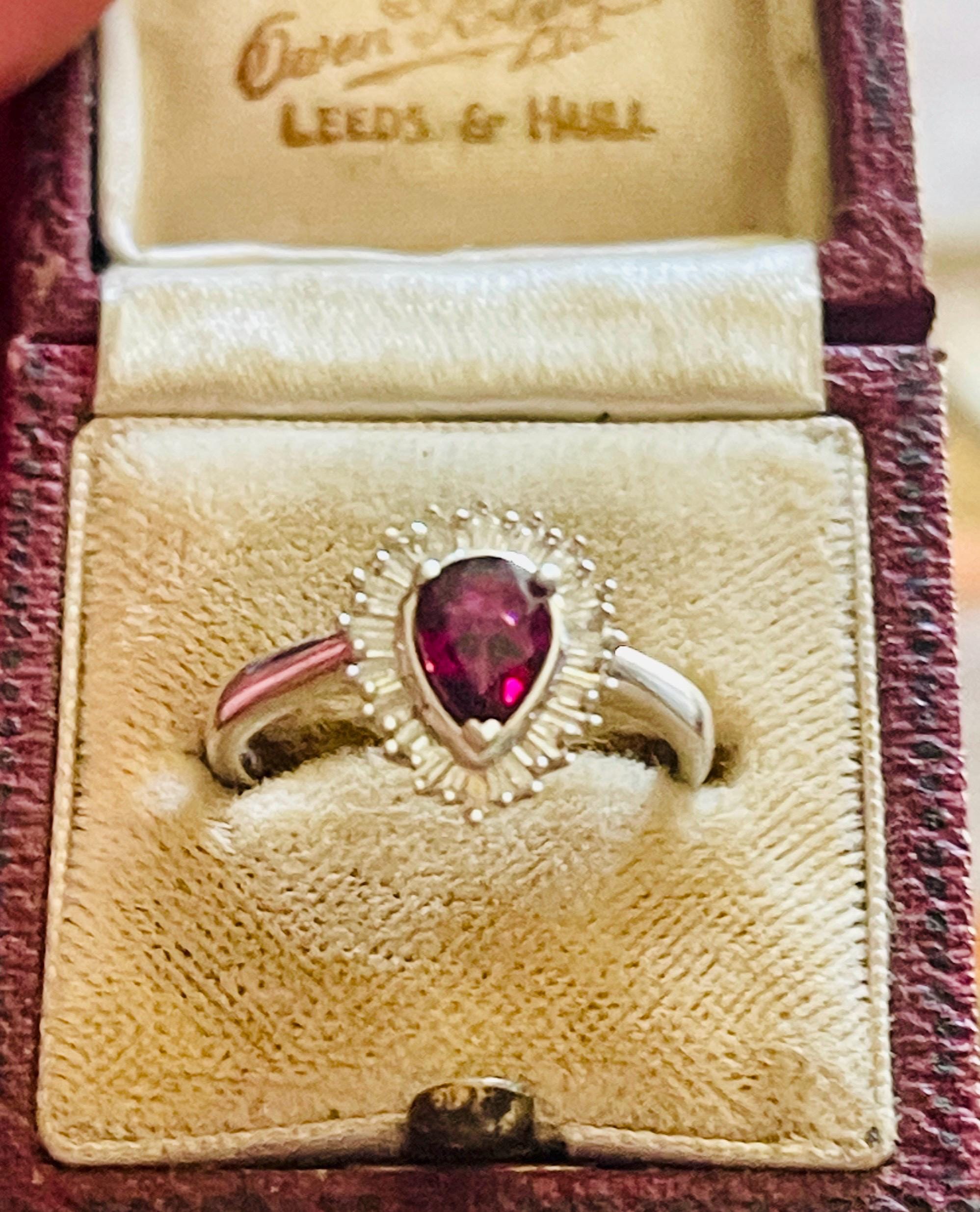 Natural white Diamonds Pink Sapphire Ring: Anniversary Ring, Size 7 - Image 5