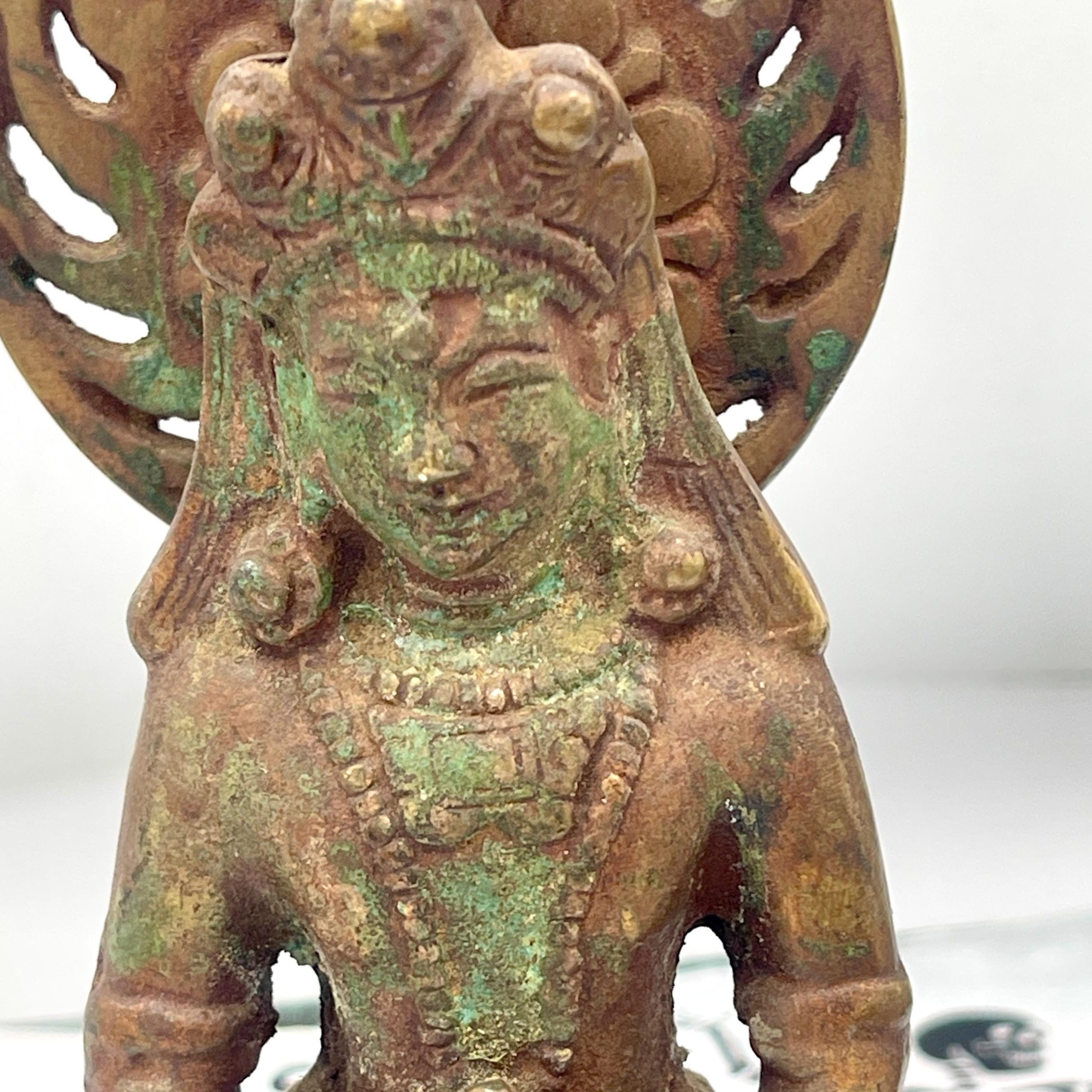 Antique bronze Amitayus seated Buddha gold gilt Amitayus - Image 3