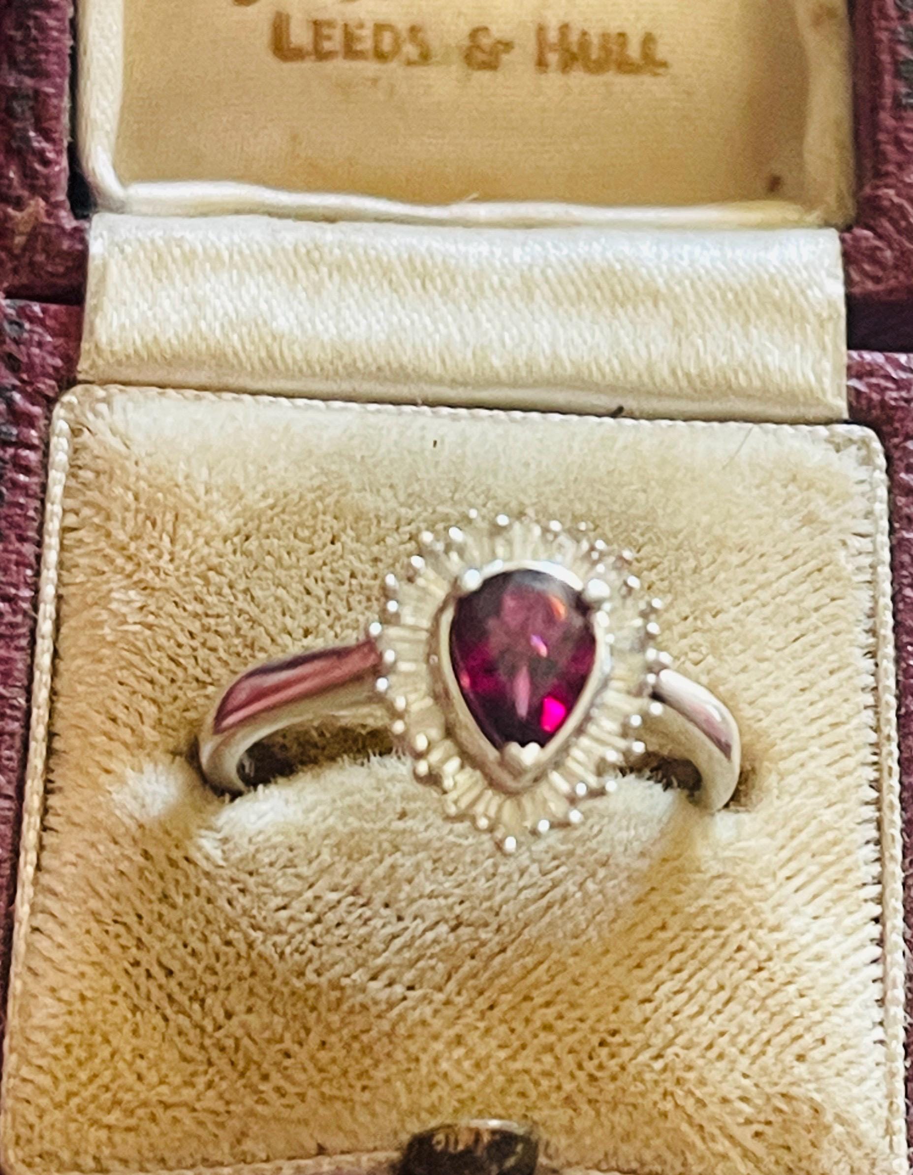 Natural white Diamonds Pink Sapphire Ring: Anniversary Ring, Size 7 - Image 4