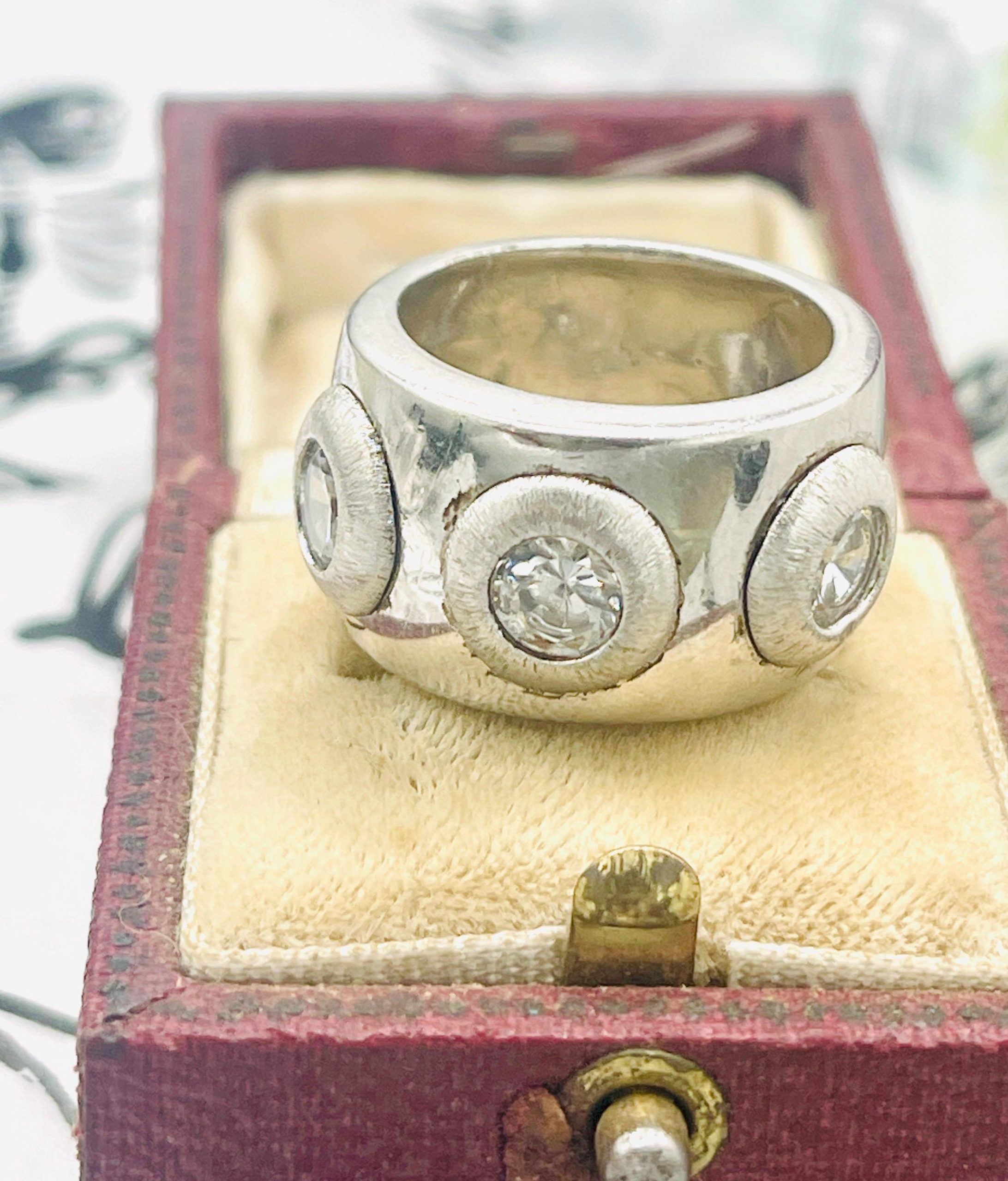 Sterling Silver Unique Thick Band, Size 7.5 Ring - Image 4