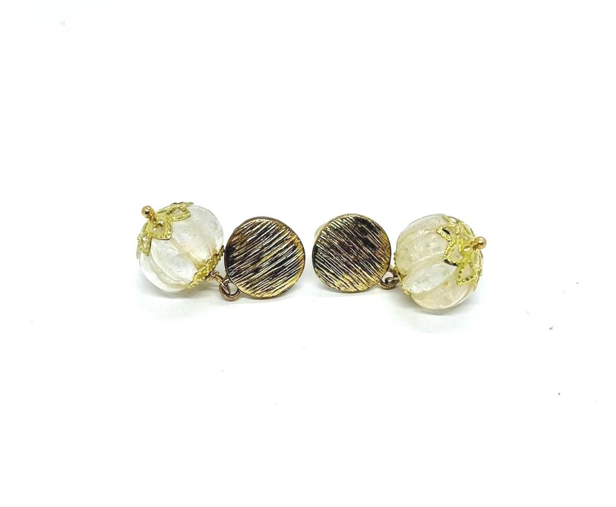 Citrine Quartz 18k Gold Drop Earrings, Bridal Wedding Jewelry - Image 10