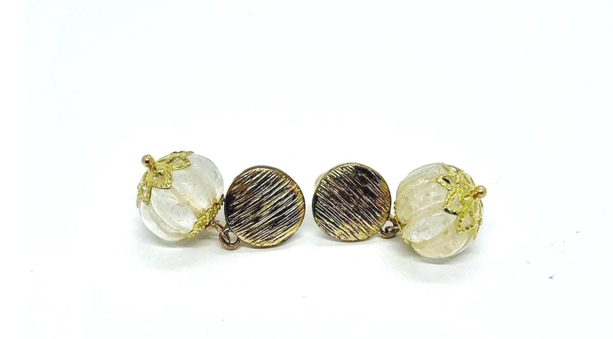Citrine Quartz 18k Gold Drop Earrings, Bridal Wedding Jewelry - Image 8