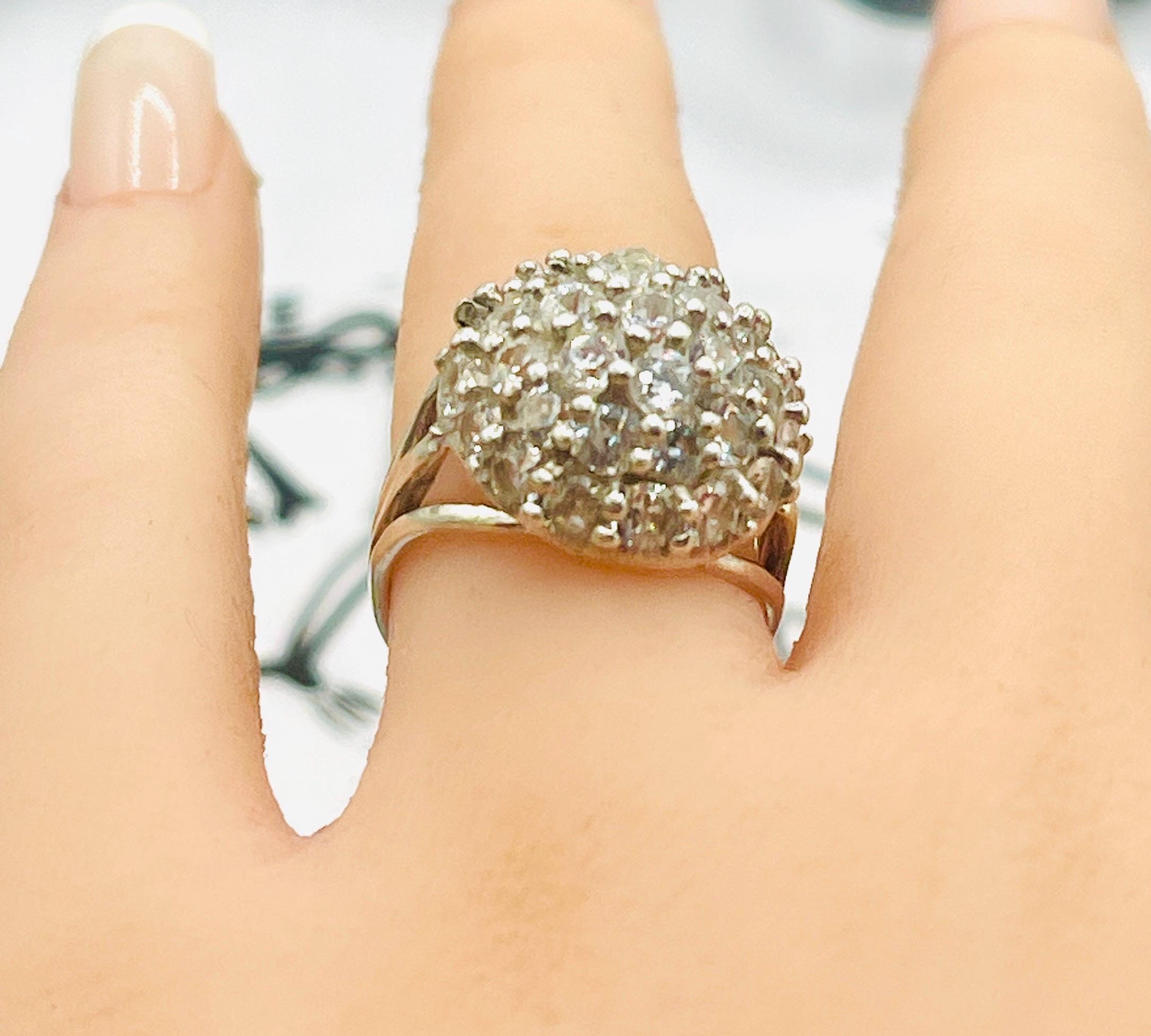 Sterling Silver topaz Dome Ring, Size 6 for her - Image 5