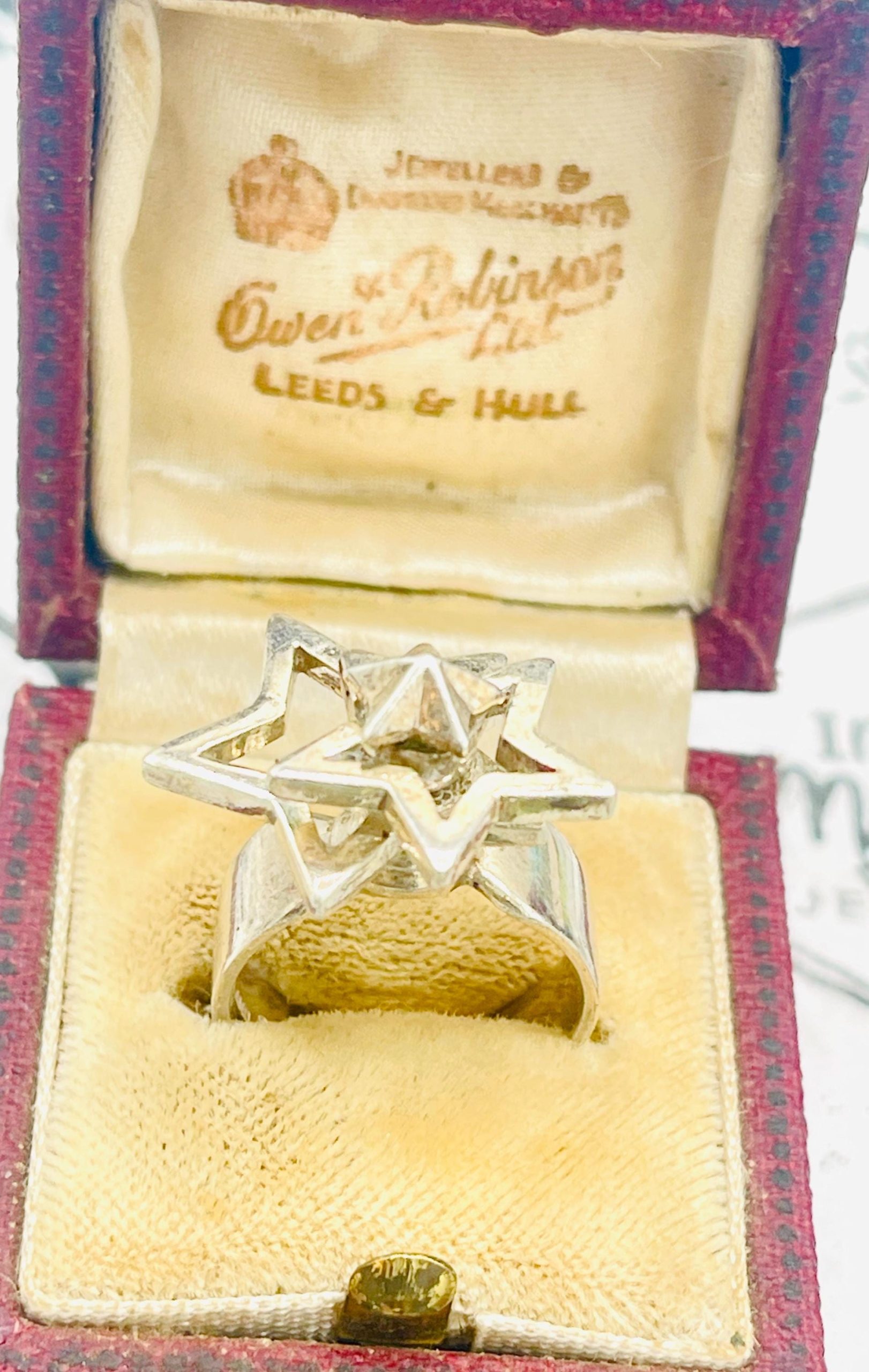Unique spinning star Ring: Sterling Silver Band, Size 6 - Image 9
