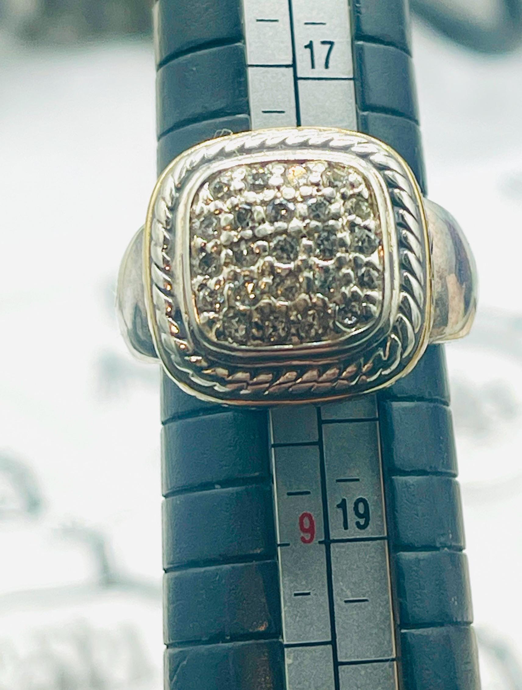 Diamond Ring: Sterling Silver, Size 8 - Image 10