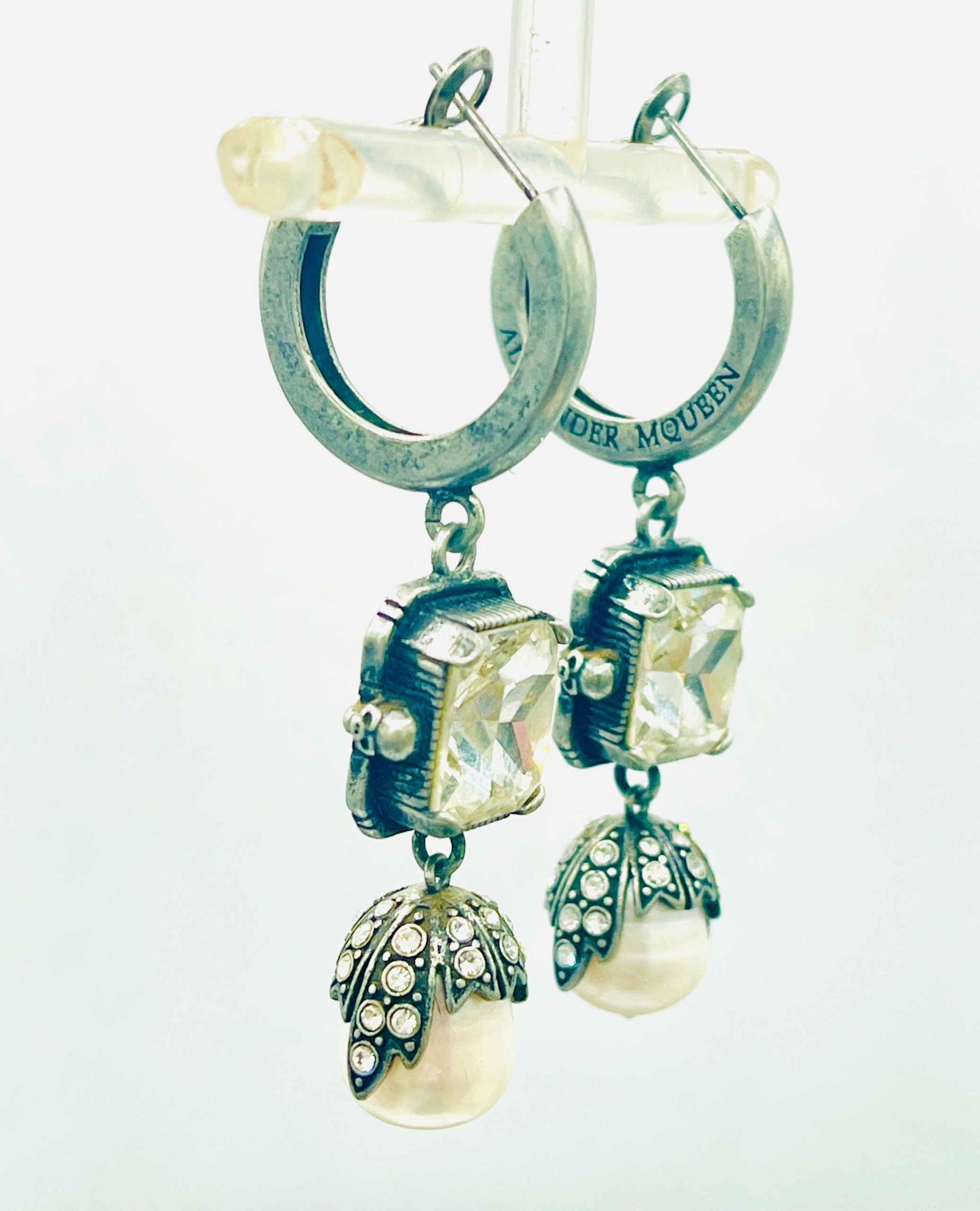Alexander McQueen vintage crystal earrings- drop earrings - Image 6
