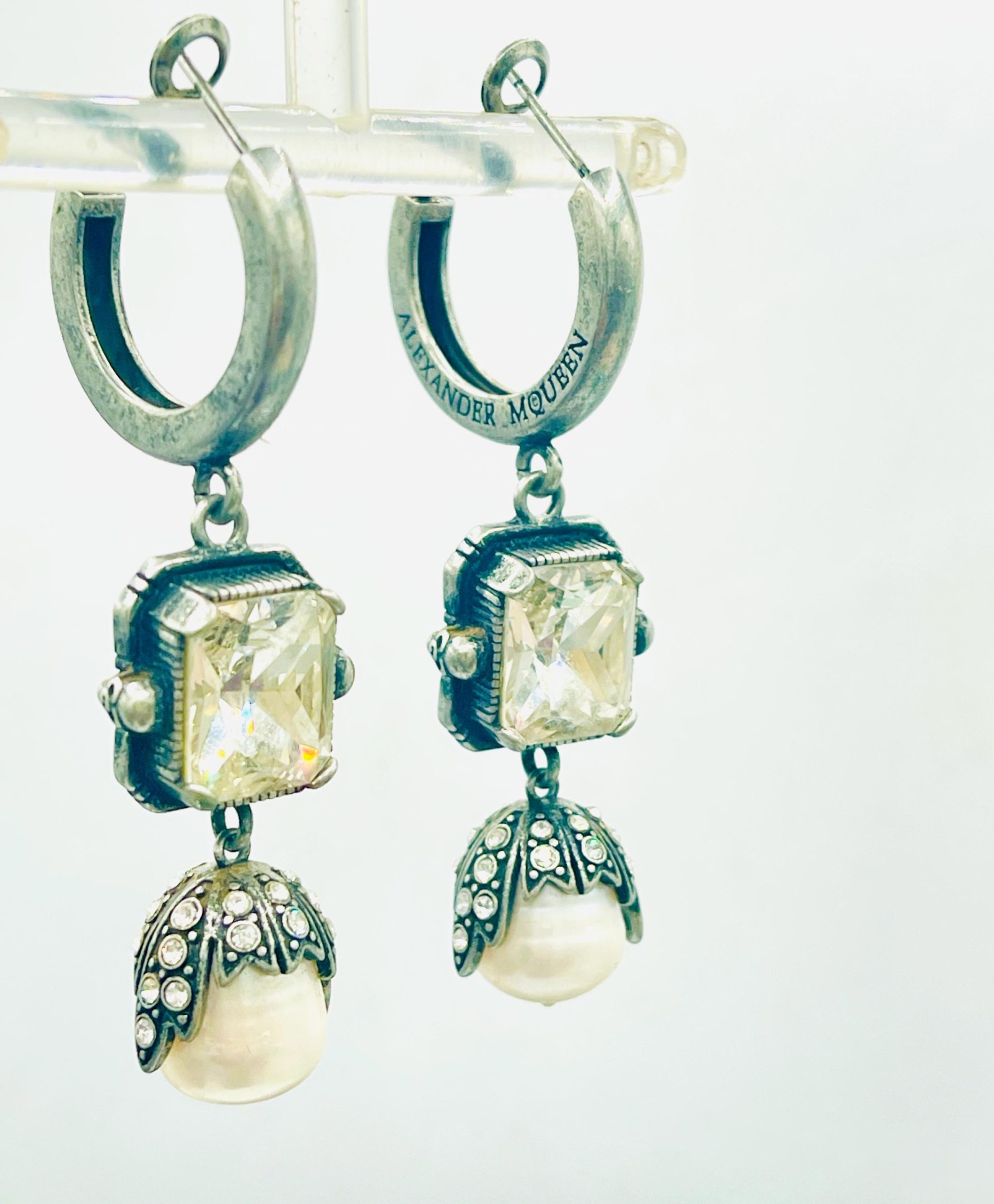 Alexander McQueen vintage crystal earrings- drop earrings - Image 8