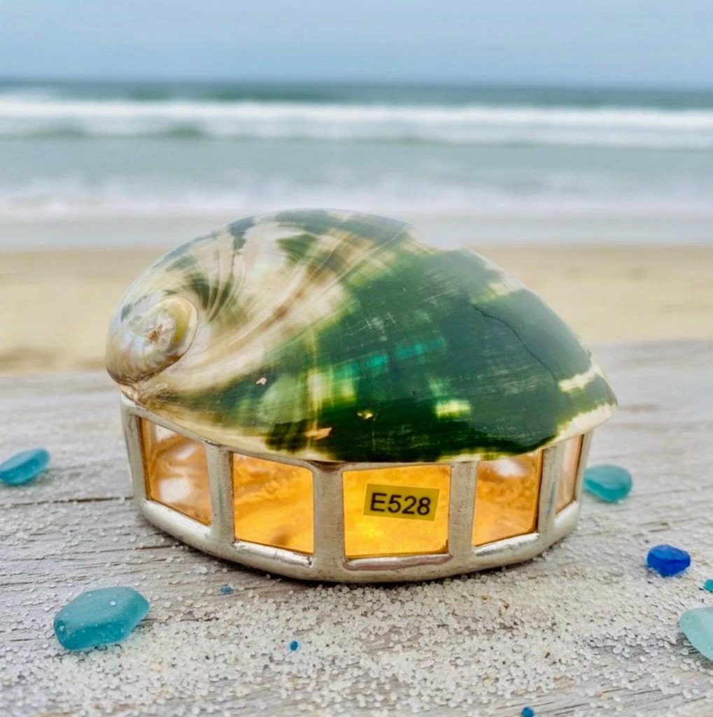 Abalone & Stained Glass Jewelry Box: Handmade Keepsake Trinket Box