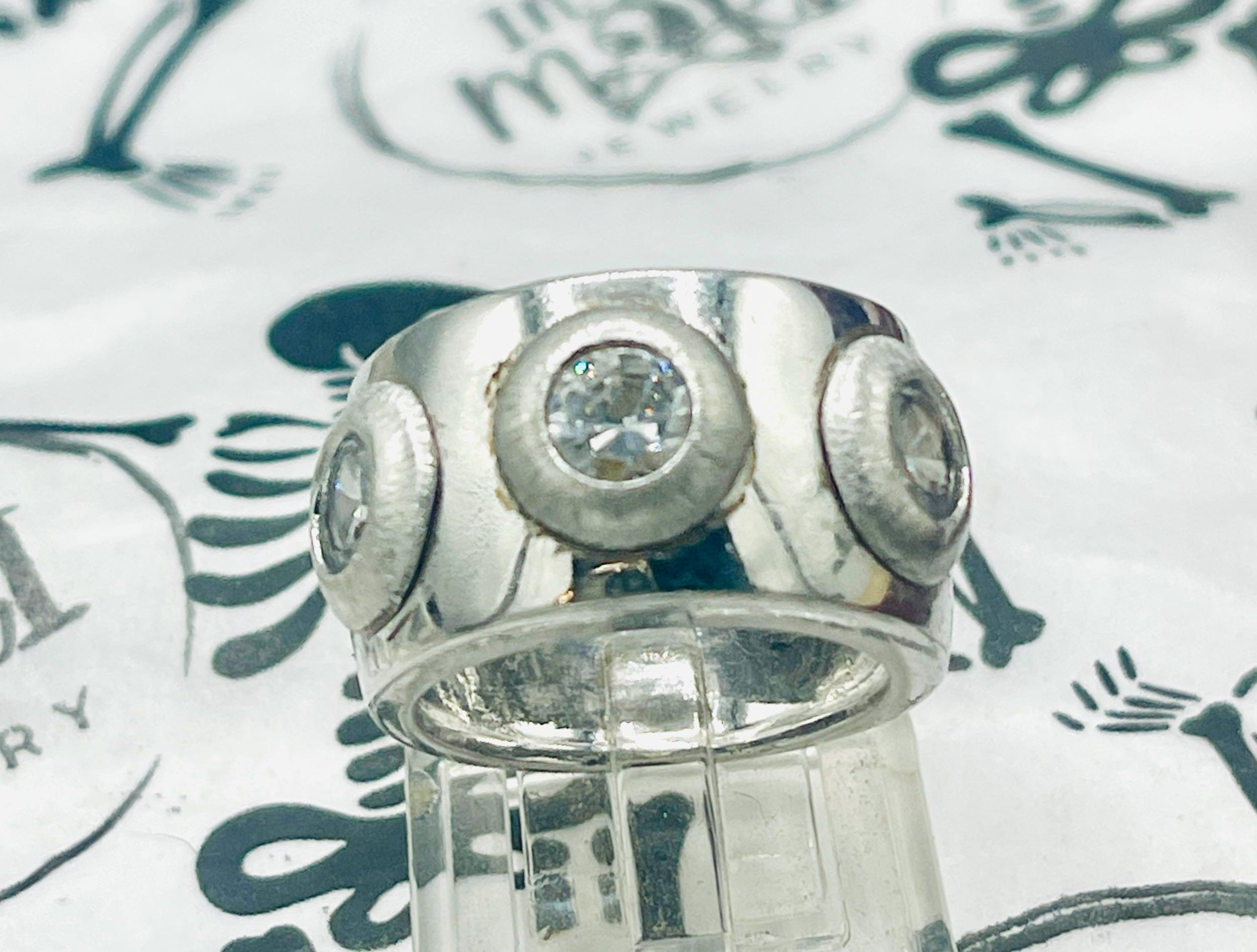 Sterling Silver Unique Thick Band, Size 7.5 Ring - Image 10
