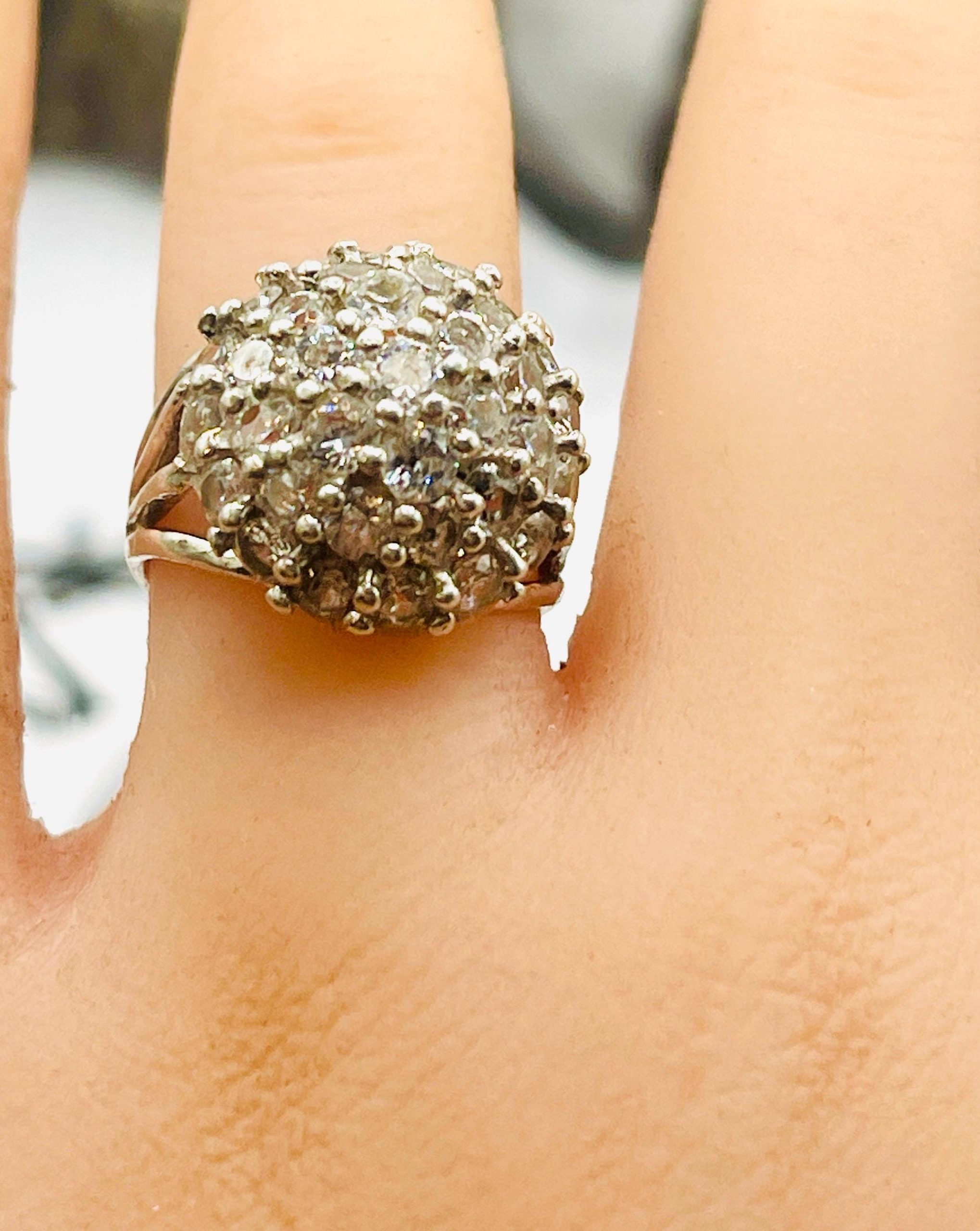 Sterling Silver topaz Dome Ring, Size 6 for her - Image 6