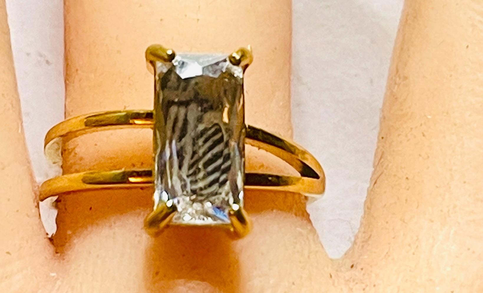 Gothic Memento Mori Skeleton Ring: 18k Gold Vermeil Quartz Ring - Image 4