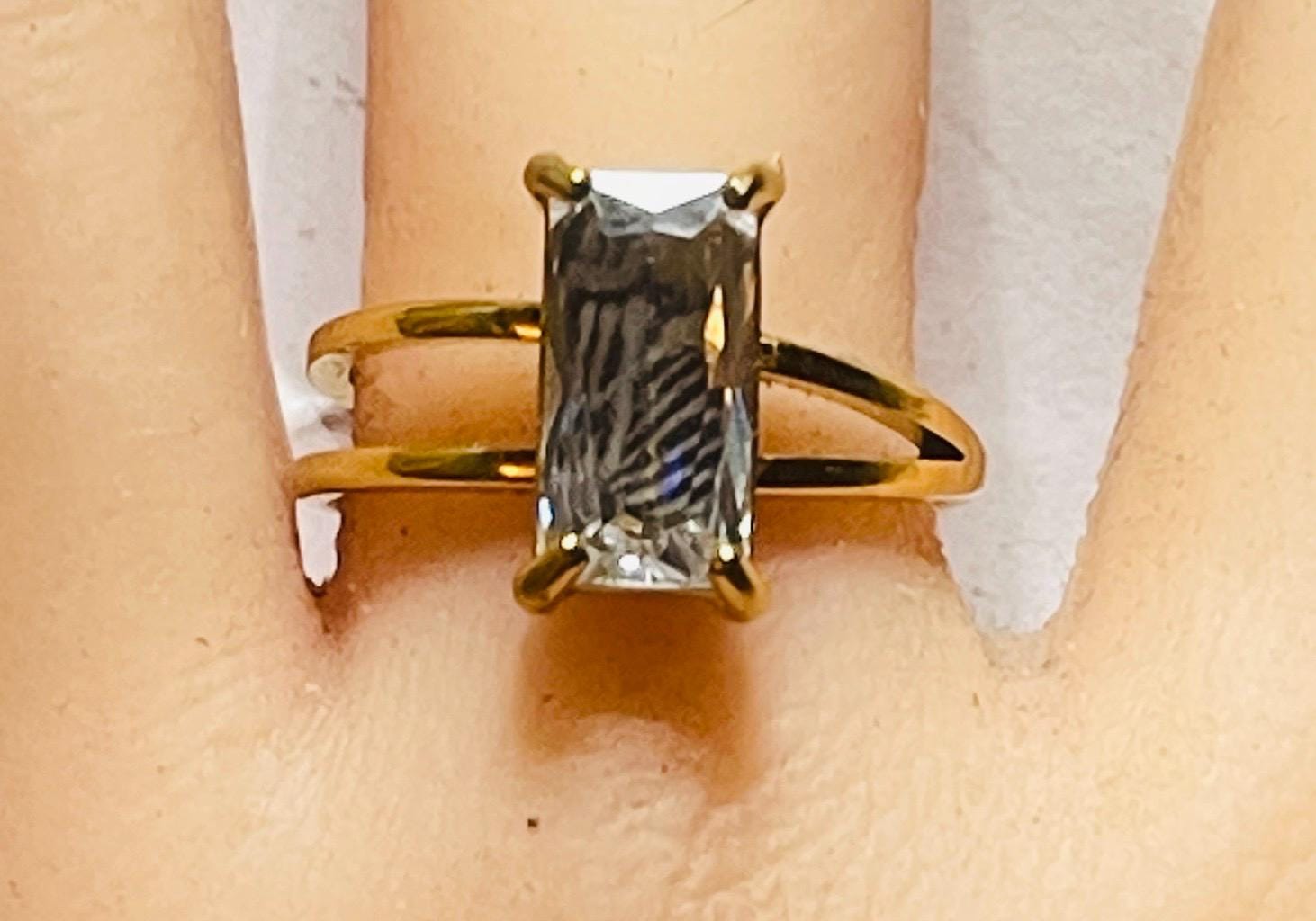 Gothic Memento Mori Skeleton Ring: 18k Gold Vermeil Quartz Ring - Image 5