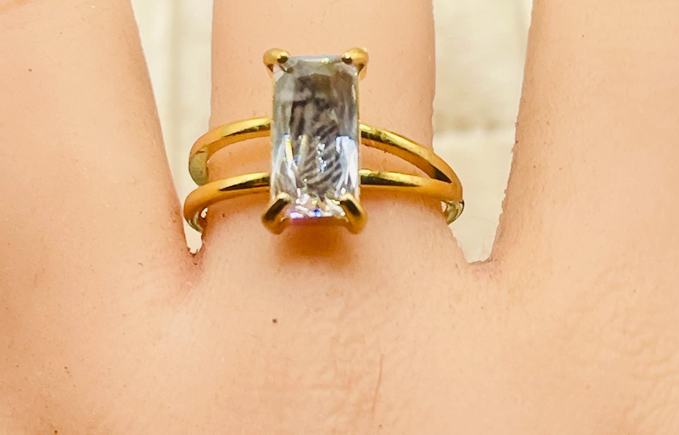 Gothic Memento Mori Skeleton Ring: 18k Gold Vermeil Quartz Ring - Image 7