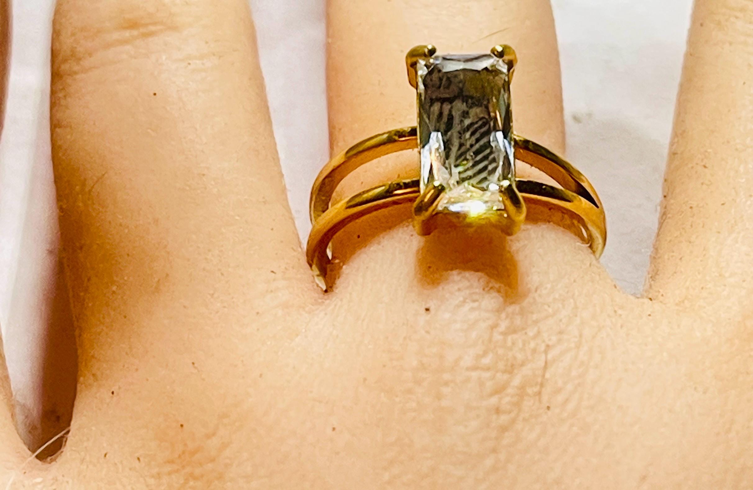 Gothic Memento Mori Skeleton Ring: 18k Gold Vermeil Quartz Ring - Image 8