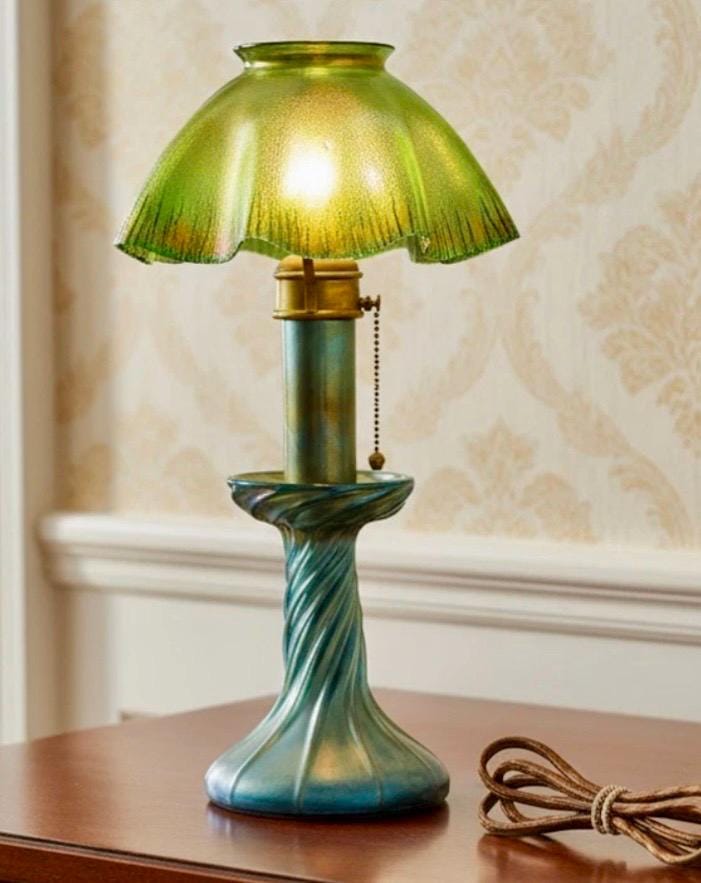 Tiffany and Company Favrile glass lamp- gorgeous signed Tiffany and Co. lamp