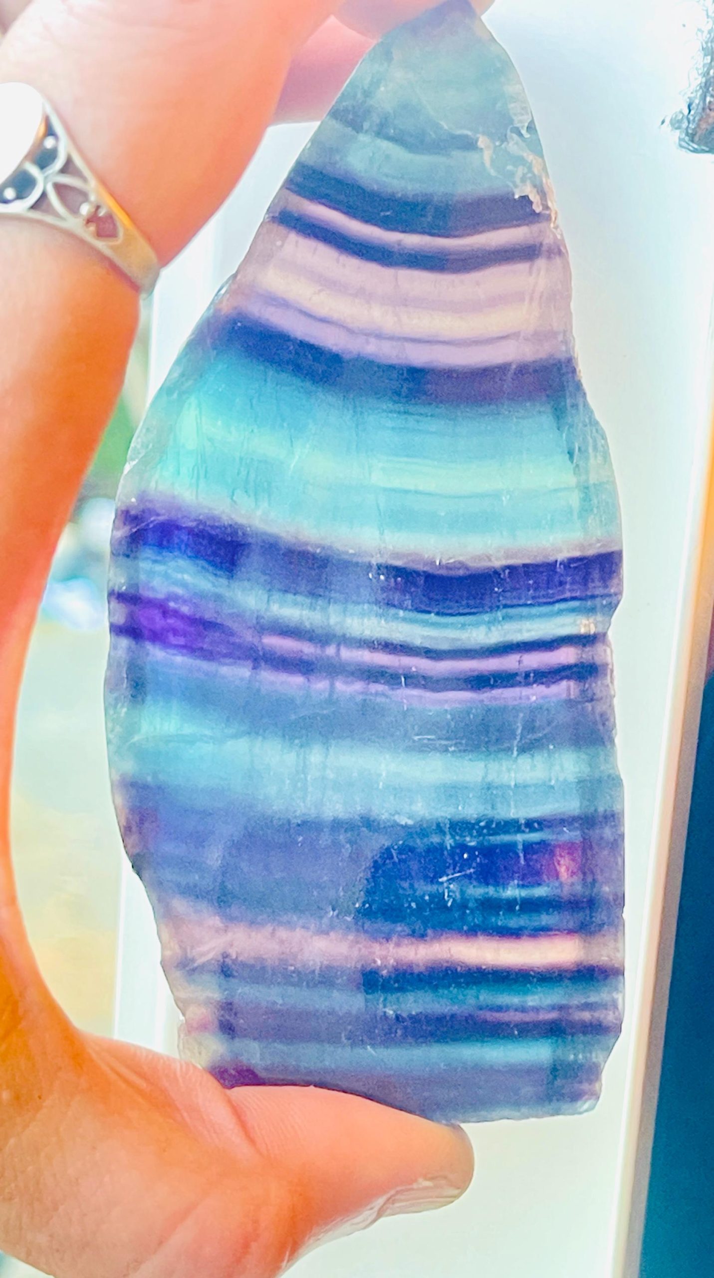 Natural Flourite AAA gemstone cut quality - Amazing Natural Gemstone Specimen - Image 3
