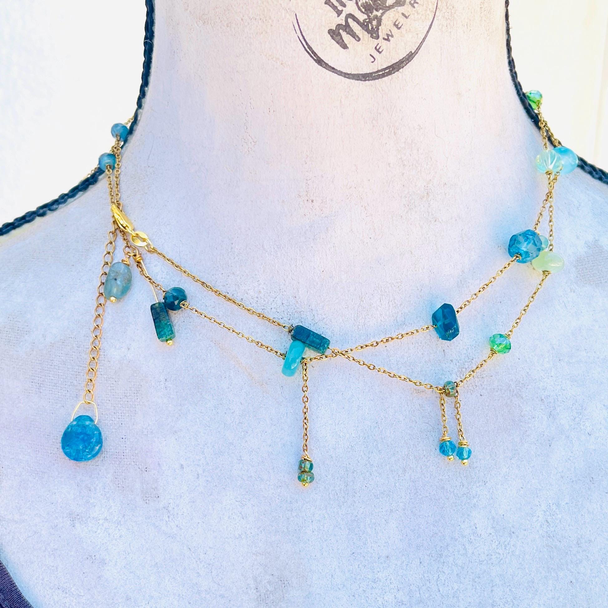 Handmade Sterling Silver long Amethyst Bead Necklace, or gold vermeil gemstone necklace - Image 10