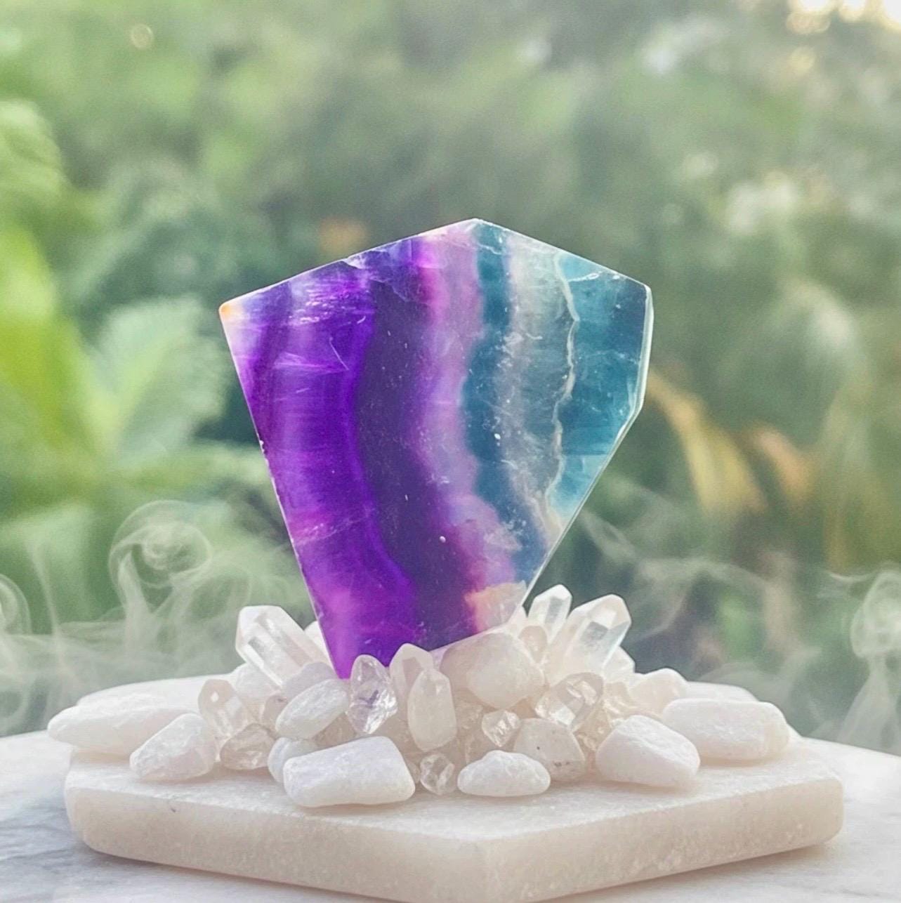 Amazing blue Flourite AAA gemstone cut quality - Natural Gemstone Specimen