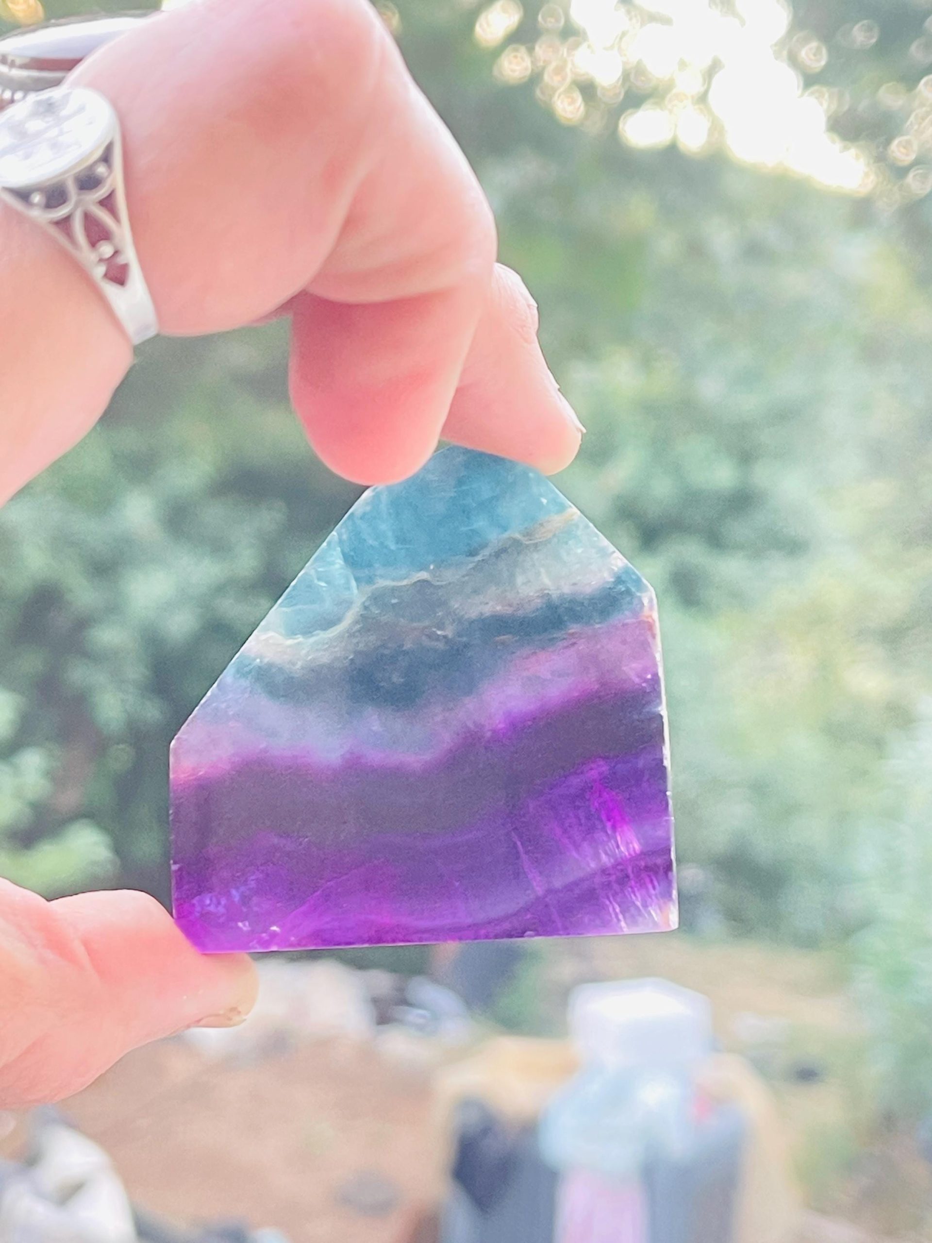 Amazing blue Flourite AAA gemstone cut quality - Natural Gemstone Specimen - Image 3