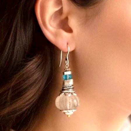 Citrine Quartz silver Drop Earrings, topaz and sterling earrings - Image 2