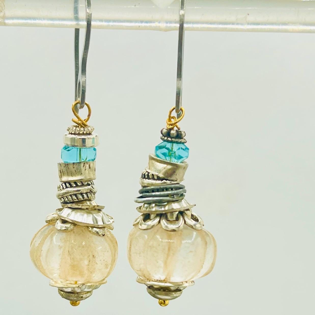 Citrine Quartz silver Drop Earrings, topaz and sterling earrings - Image 5